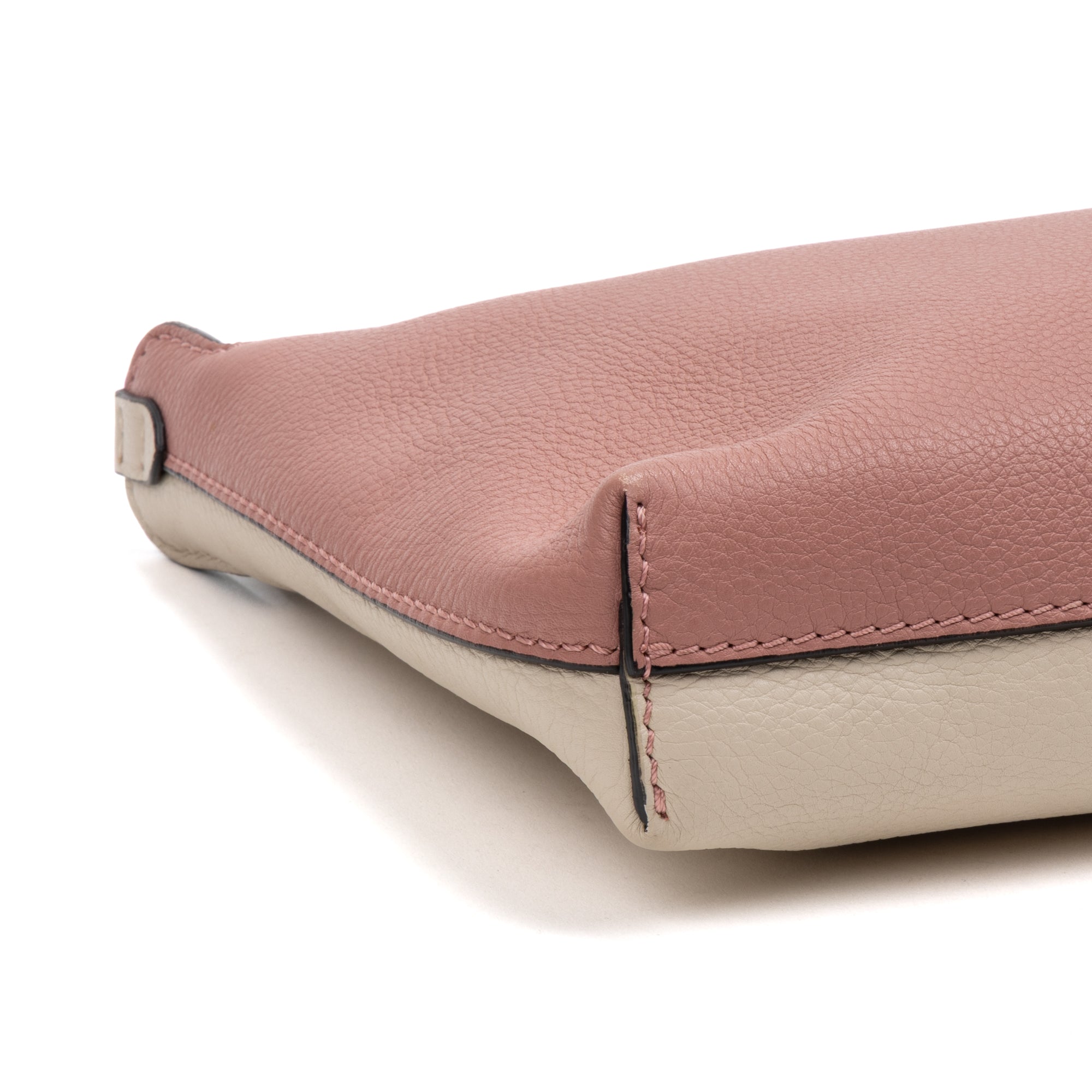 Large Bicolor Zip Clutch