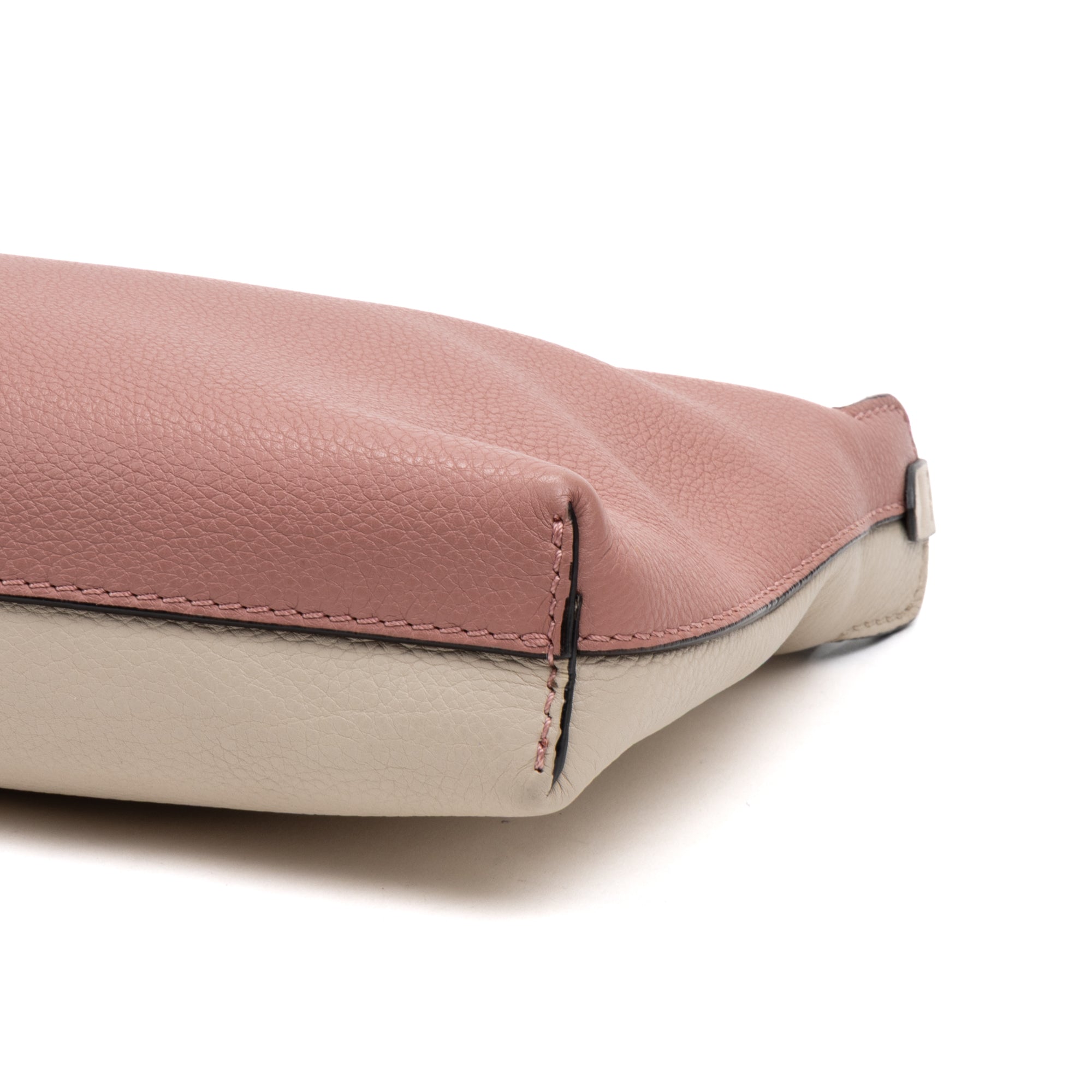 Large Bicolor Zip Clutch