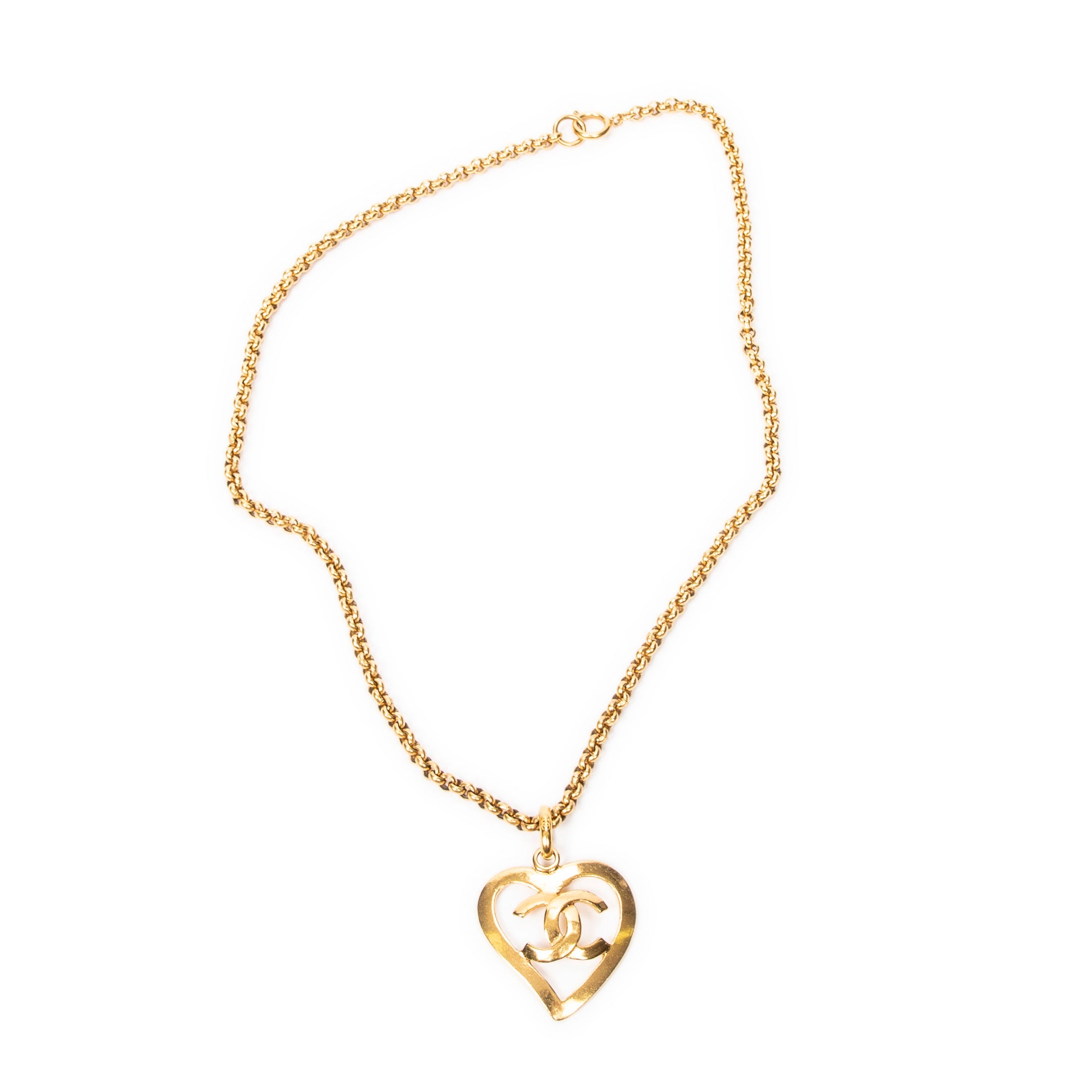 CC Heart Pendant Necklace