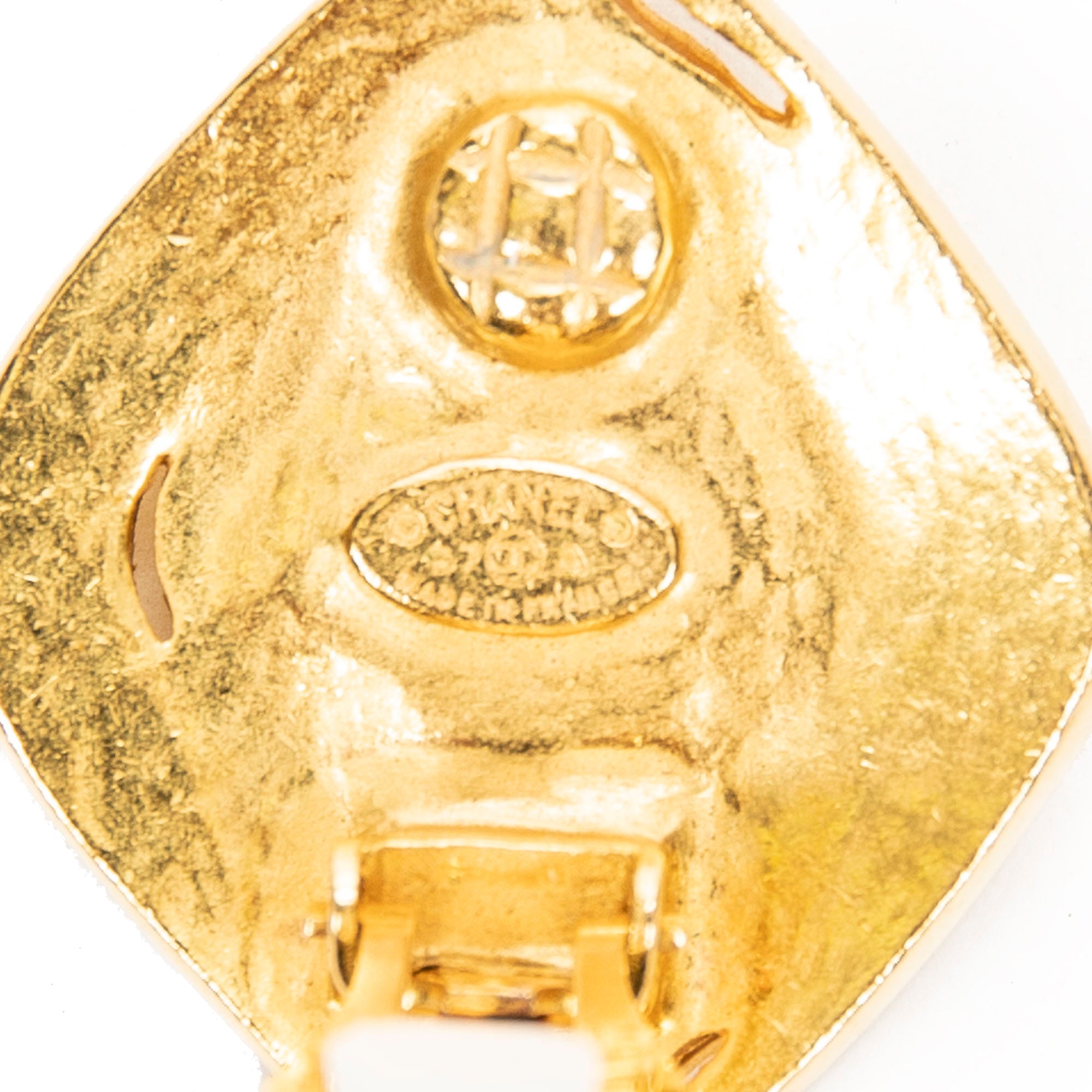 Diamond Shaped Clip On Earrings