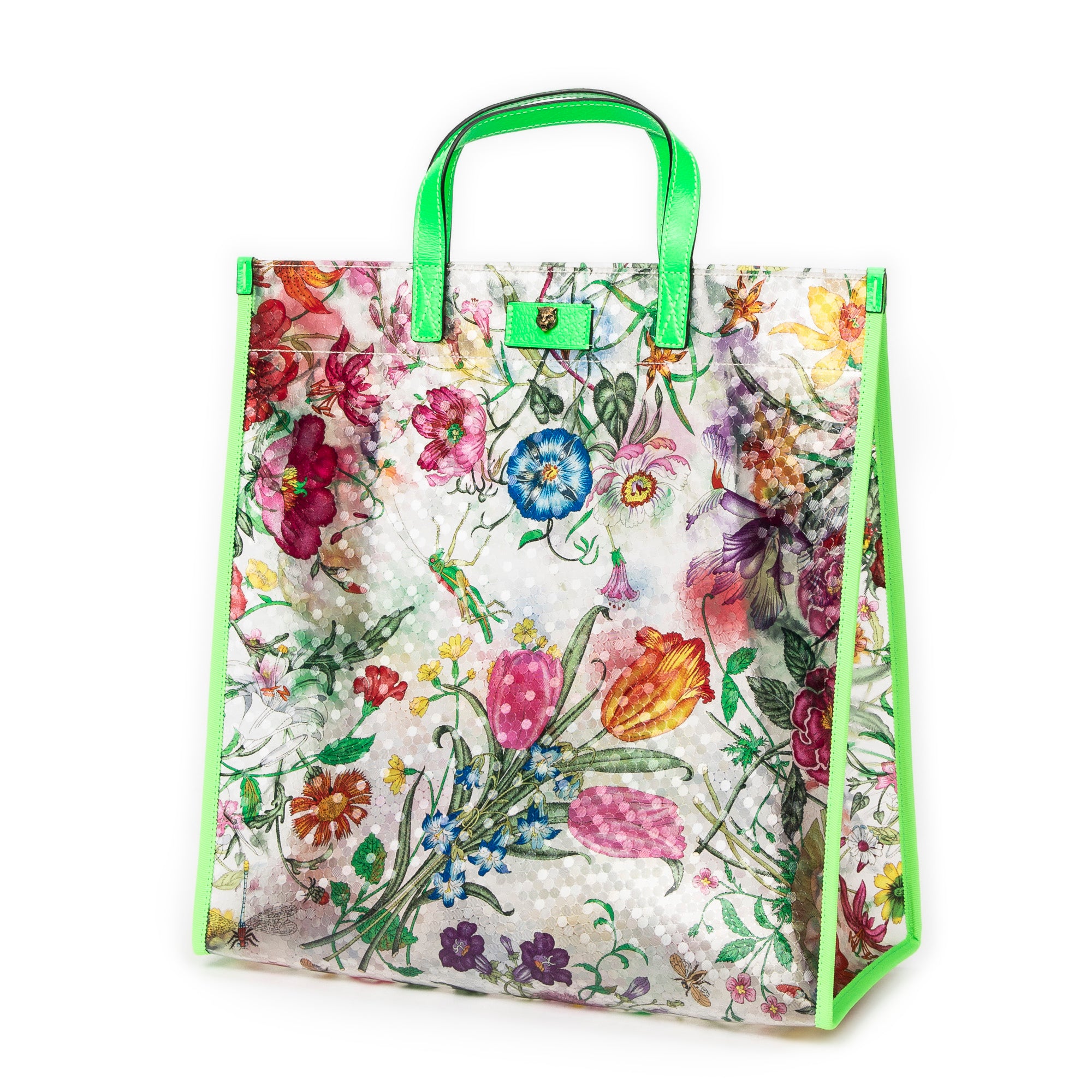 Floral Vinyl Tote