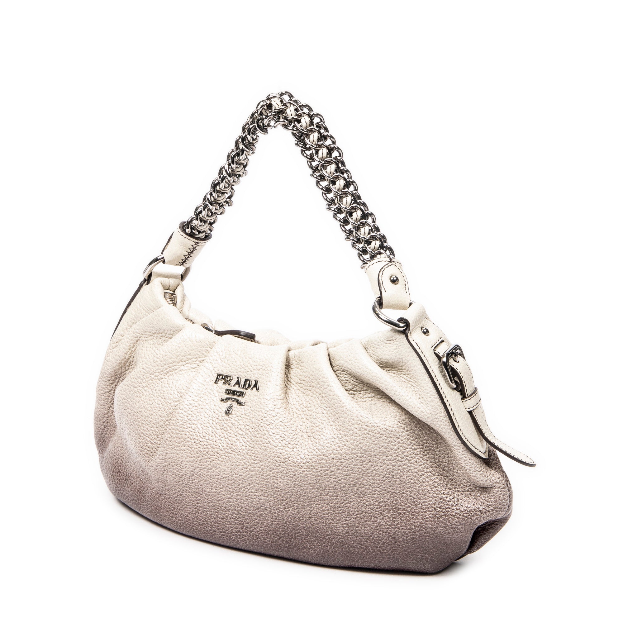 Ombre Pleated Chain Strap