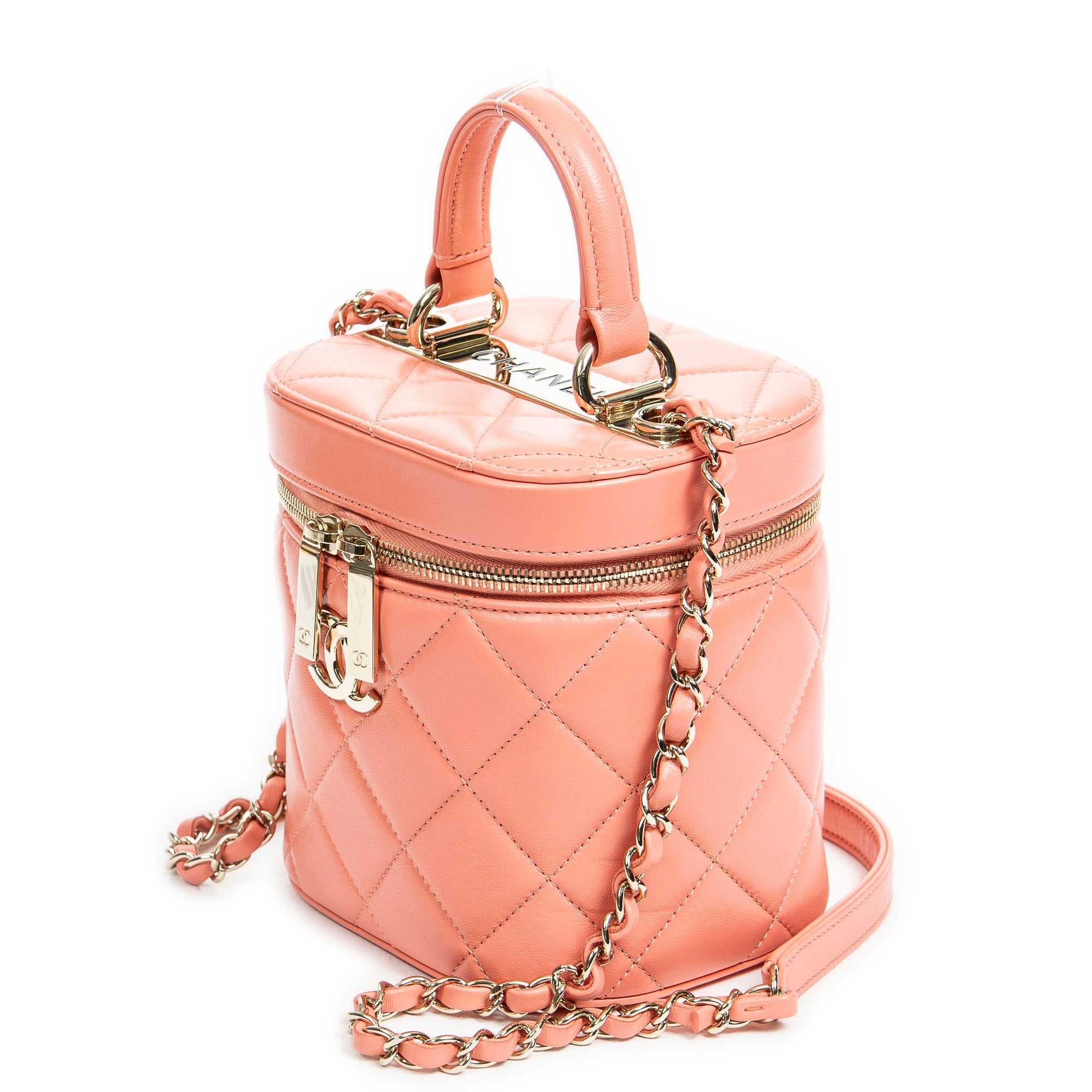 Top Handle Vanity Case with Chain