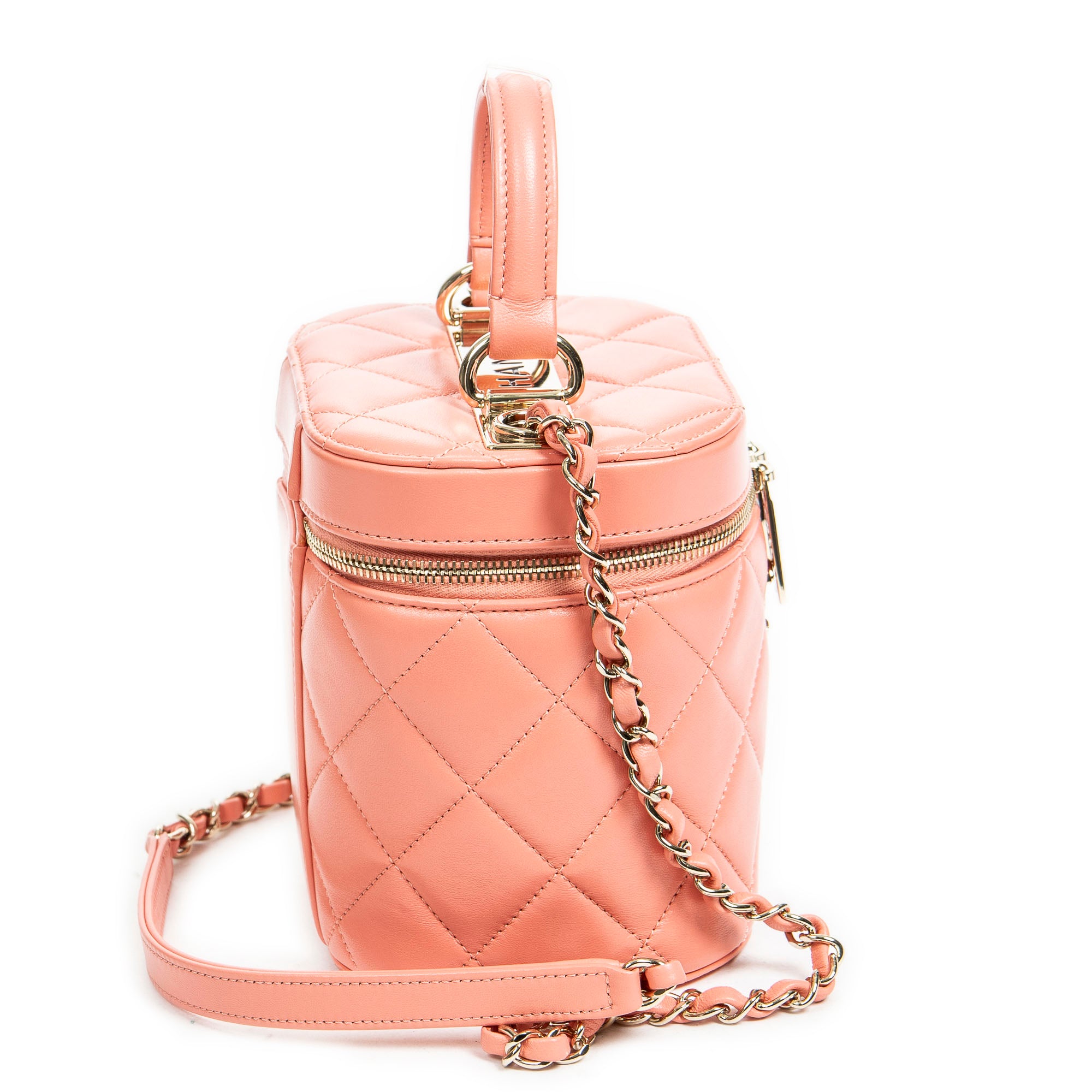 Top Handle Vanity Case with Chain