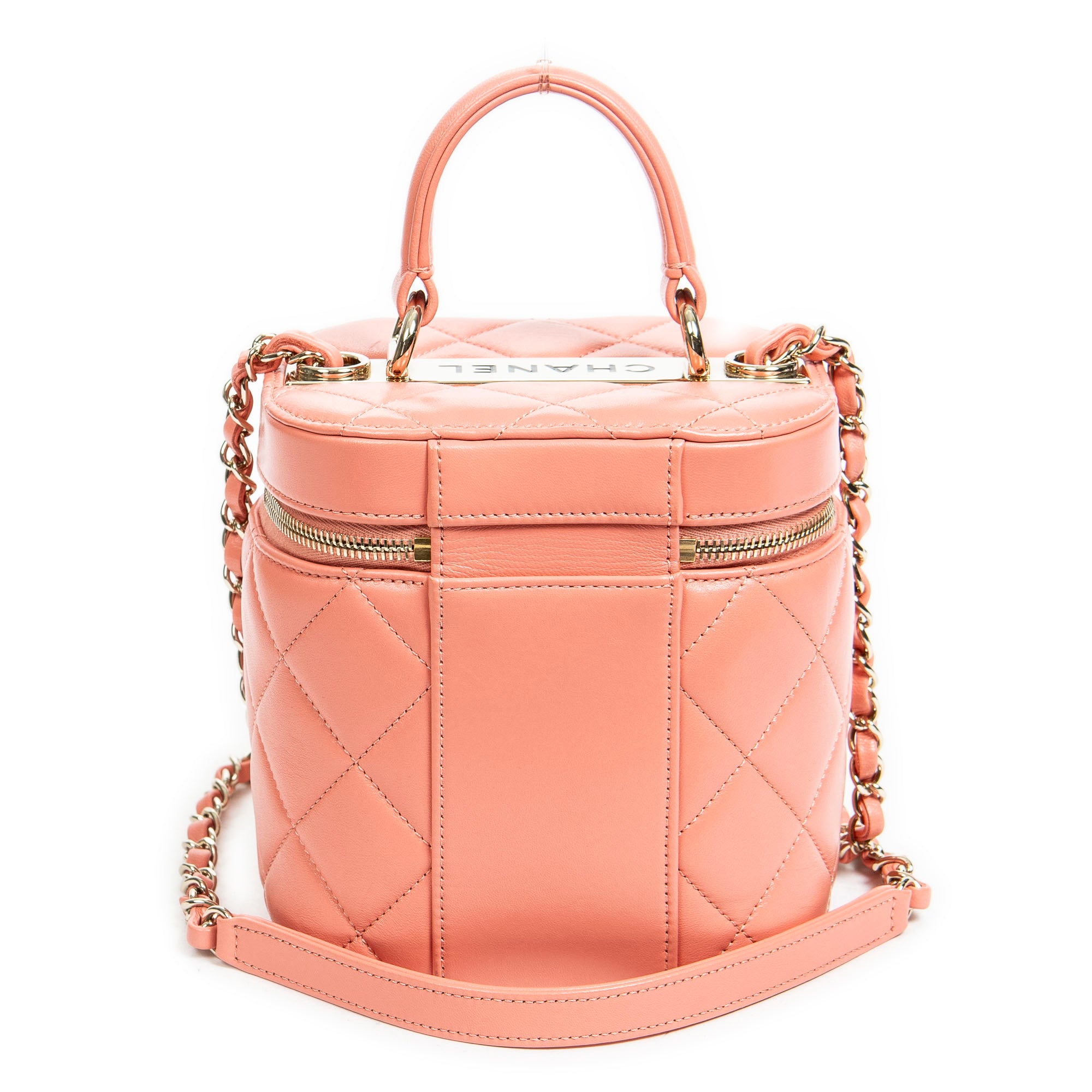 Top Handle Vanity Case with Chain
