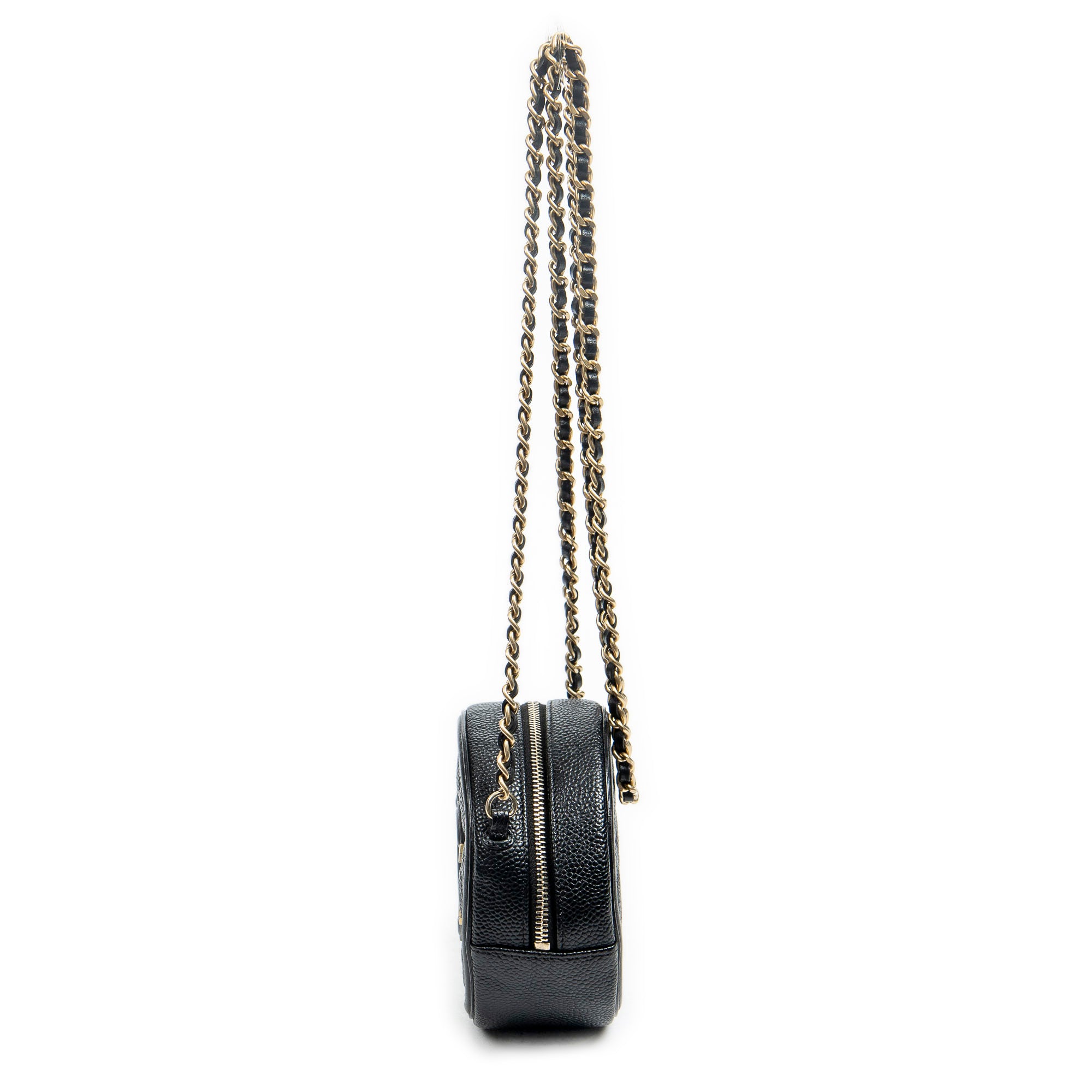 Filigree Round Clutch Chain Crossbody