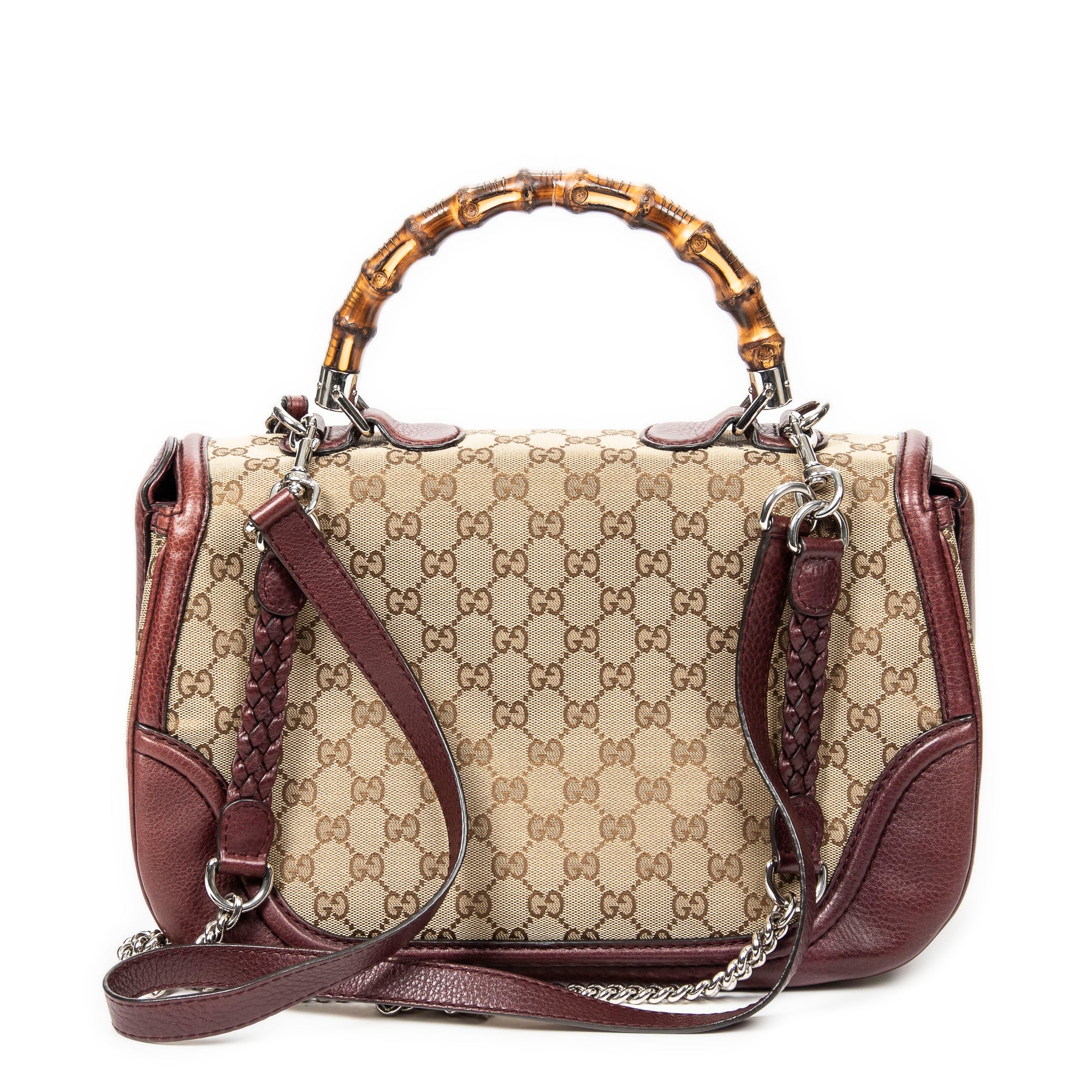 Large New Bamboo Top Handle Flap