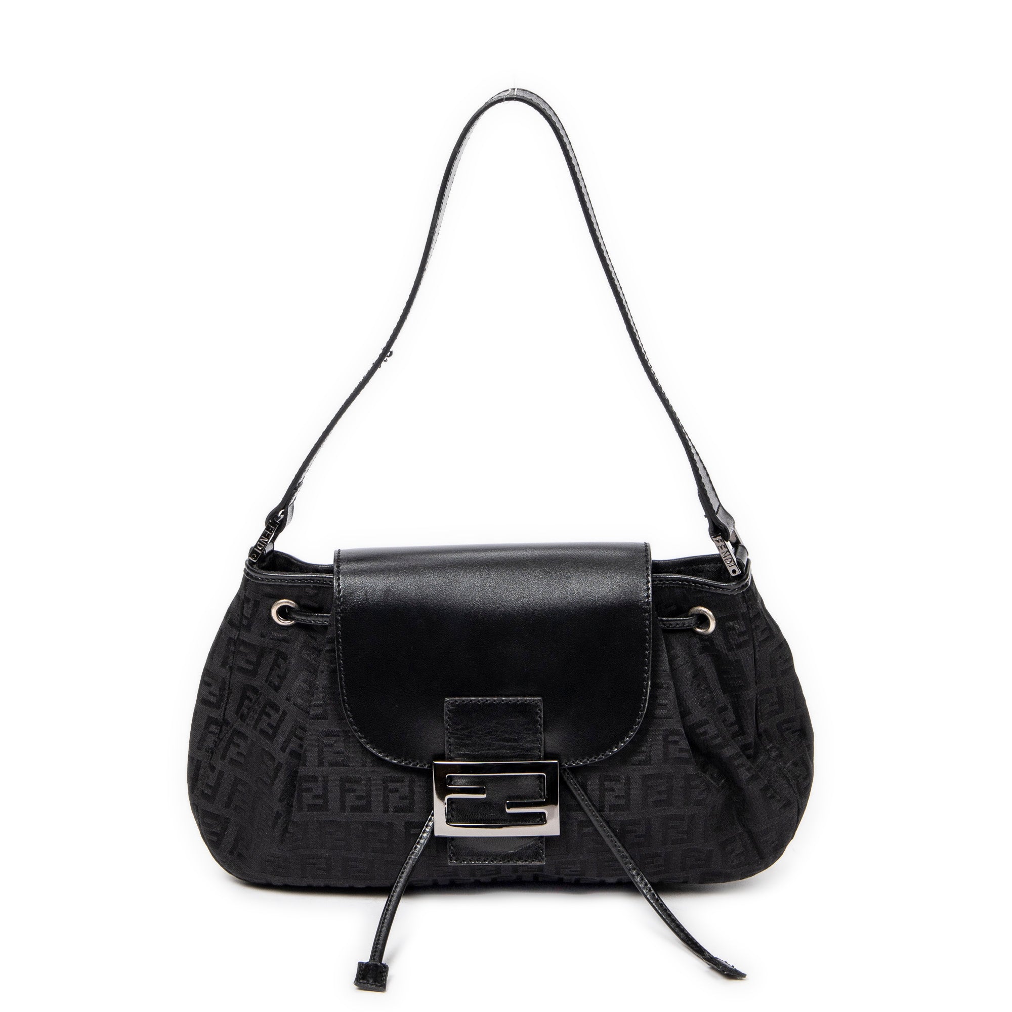 Pleated Drawstring Flap