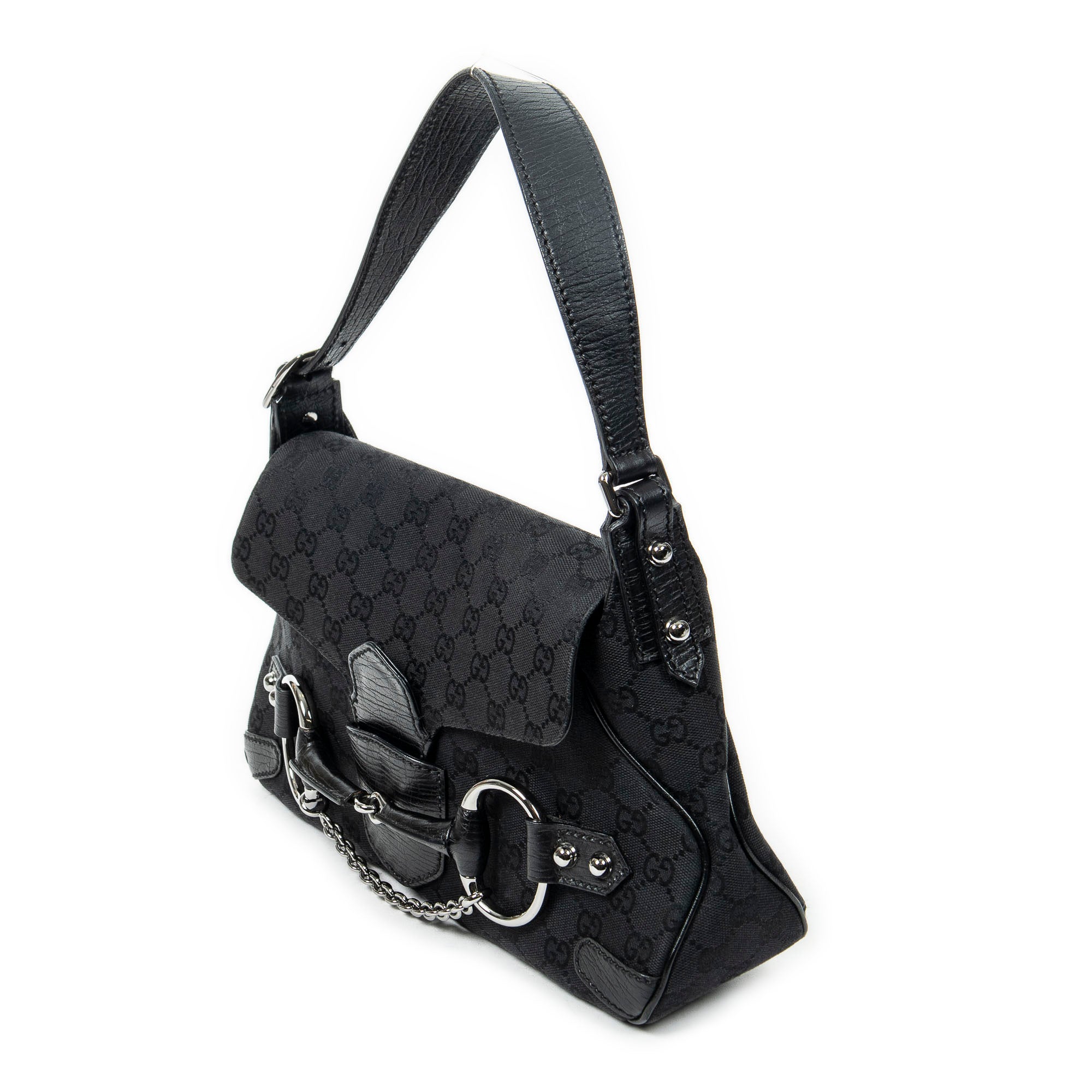 Horsebit Chain Shoulder Flap