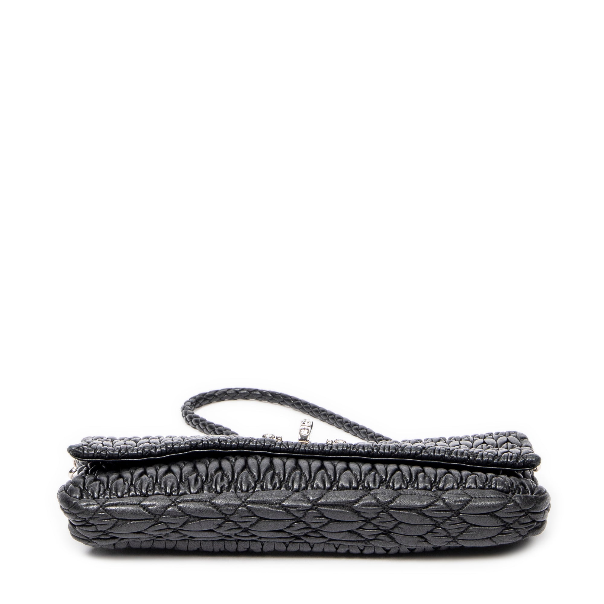 Small Crystal Chain Flap Clutch