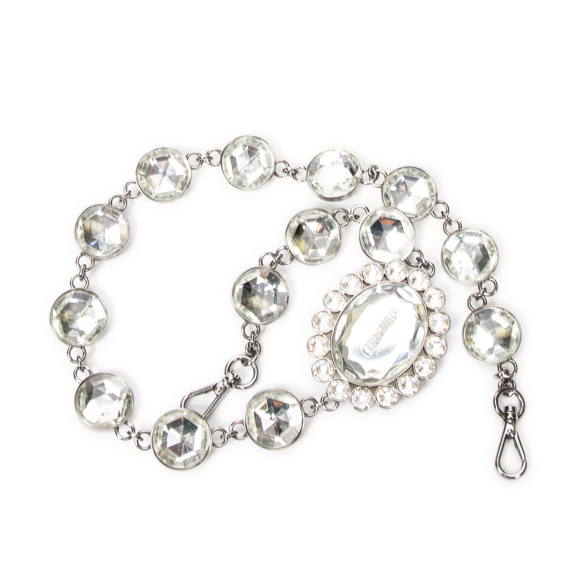 Small Crystal Chain Flap Clutch