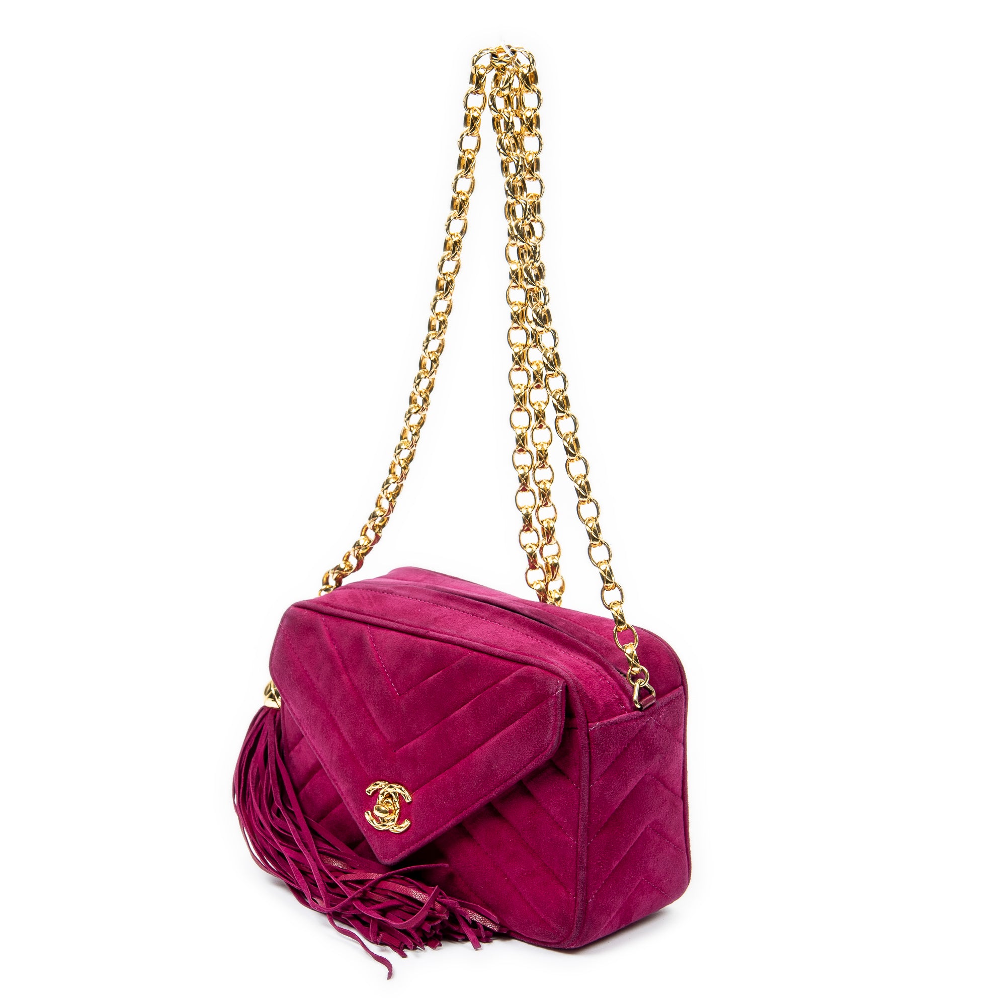 Rare Vintage Chevron Tassel Camera Bag