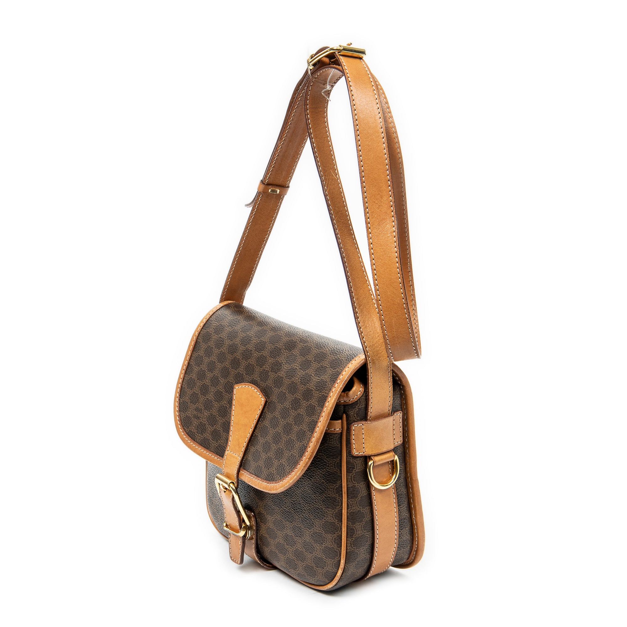 Vintage Buckle Flap Crossbody