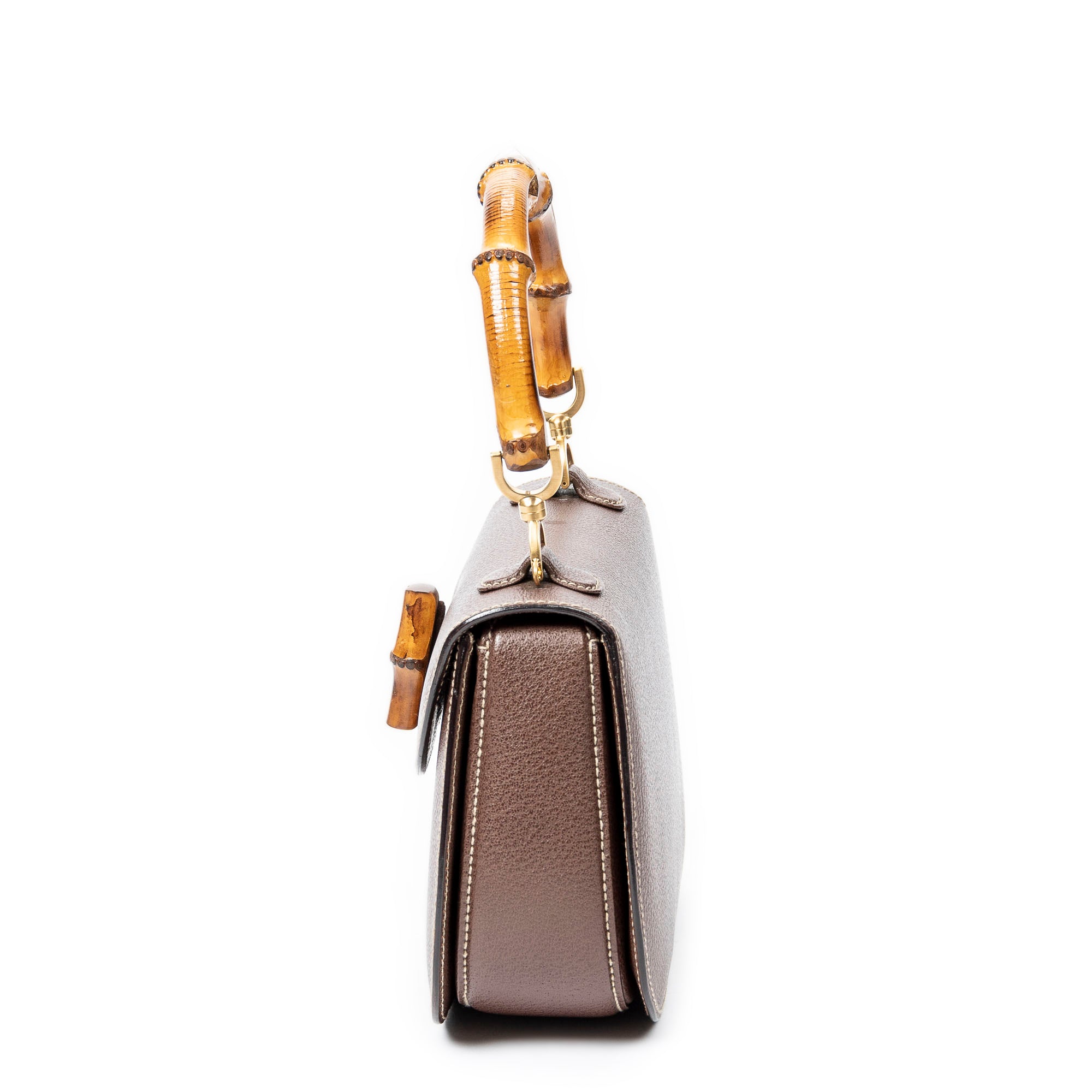Medium Bamboo Top Handle Flap