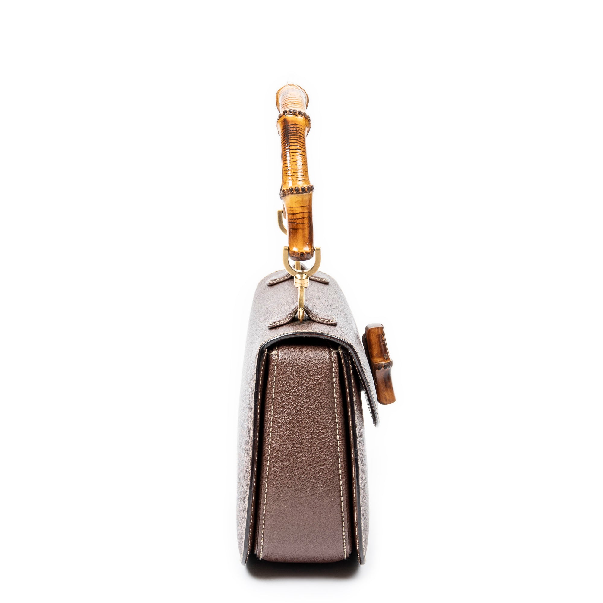 Medium Bamboo Top Handle Flap