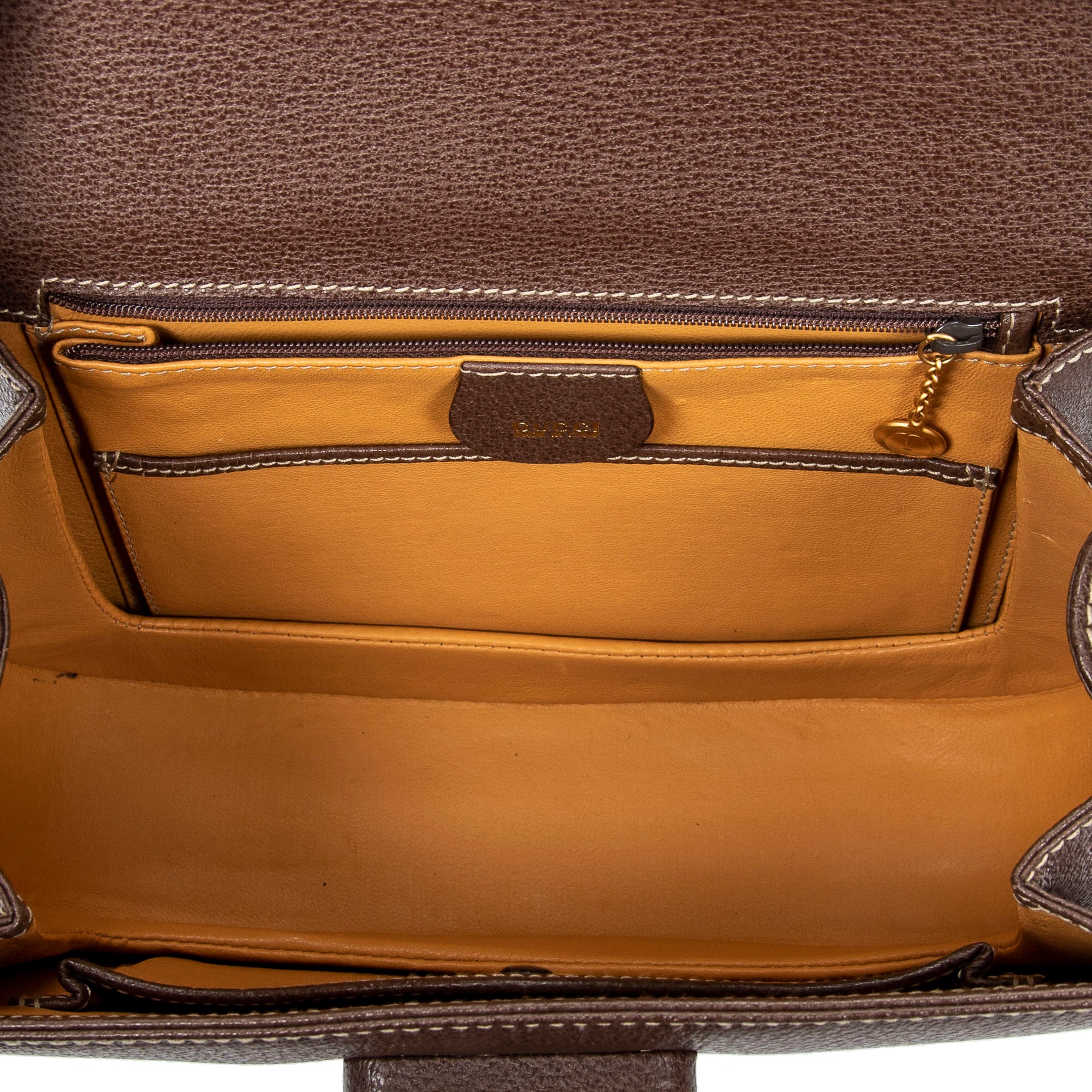 Medium Bamboo Top Handle Flap