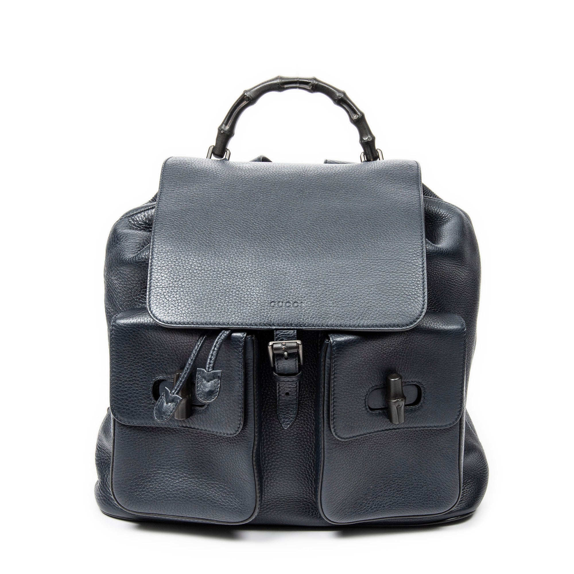 Large Bamboo Flap Backpack