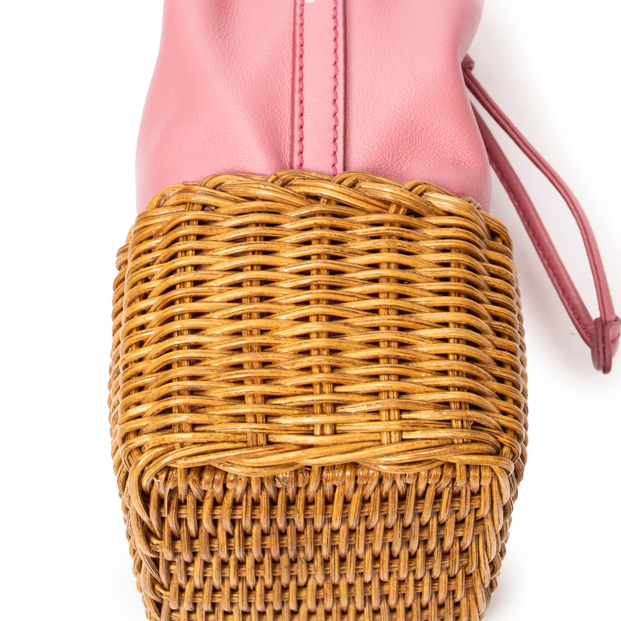 Mini Rattan Bucket Crossbody