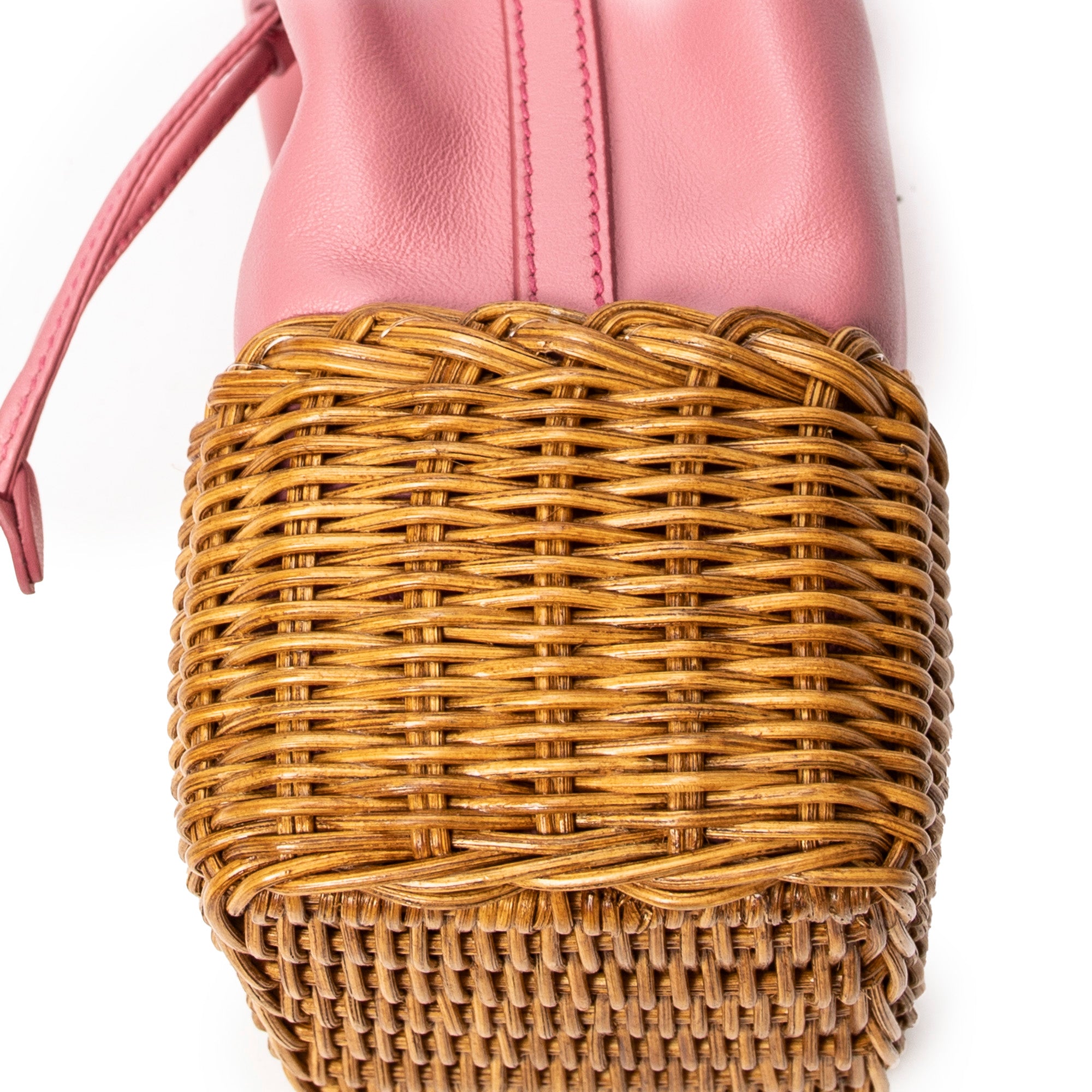 Mini Rattan Bucket Crossbody