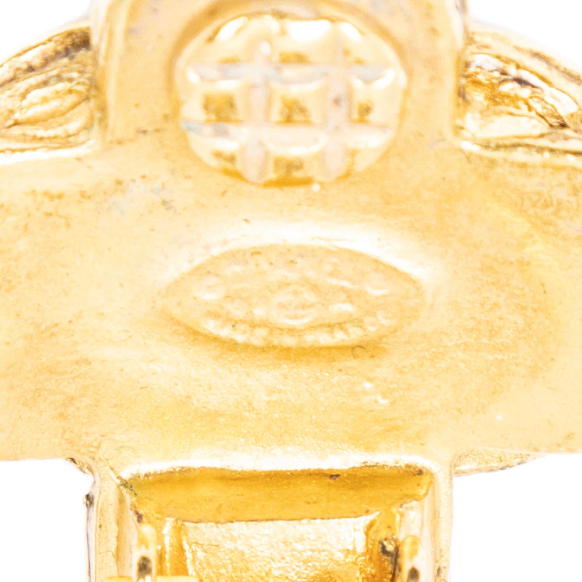 CC Cross Clip On Earrings