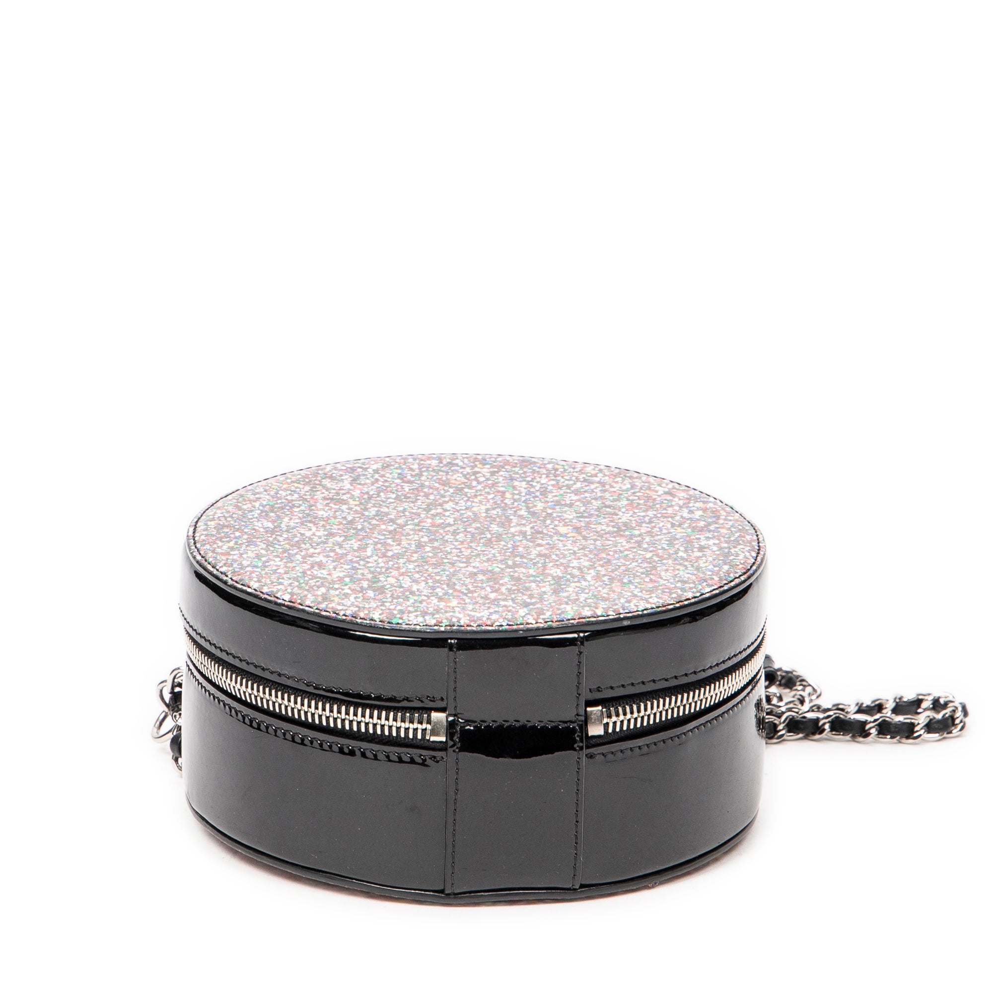CC Round Glitter Chain Crossbody