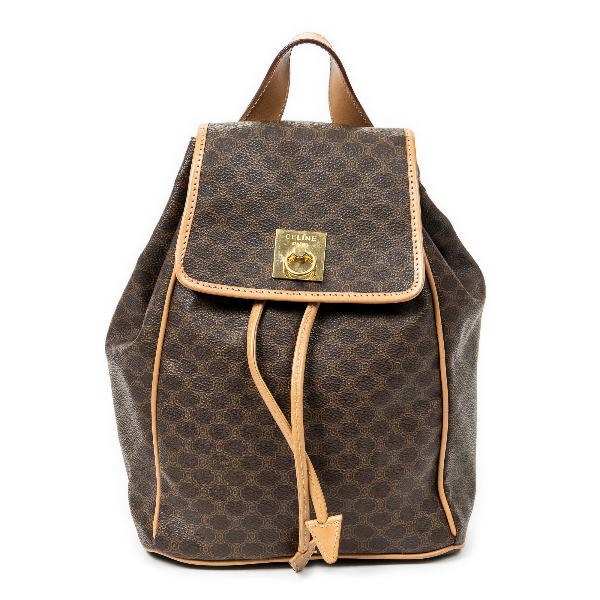 Small Flap Drawstring Backpack