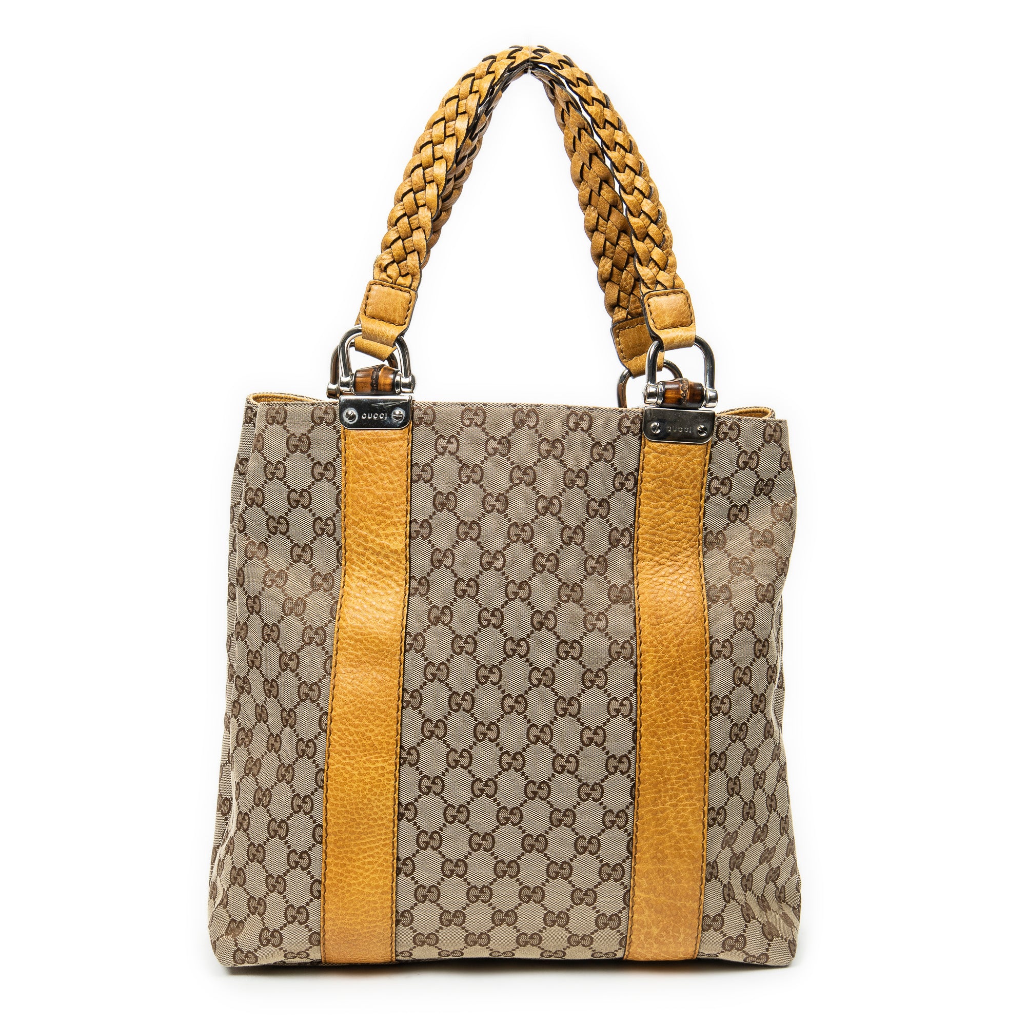 Vertical Bamboo Bar Shopper Tote