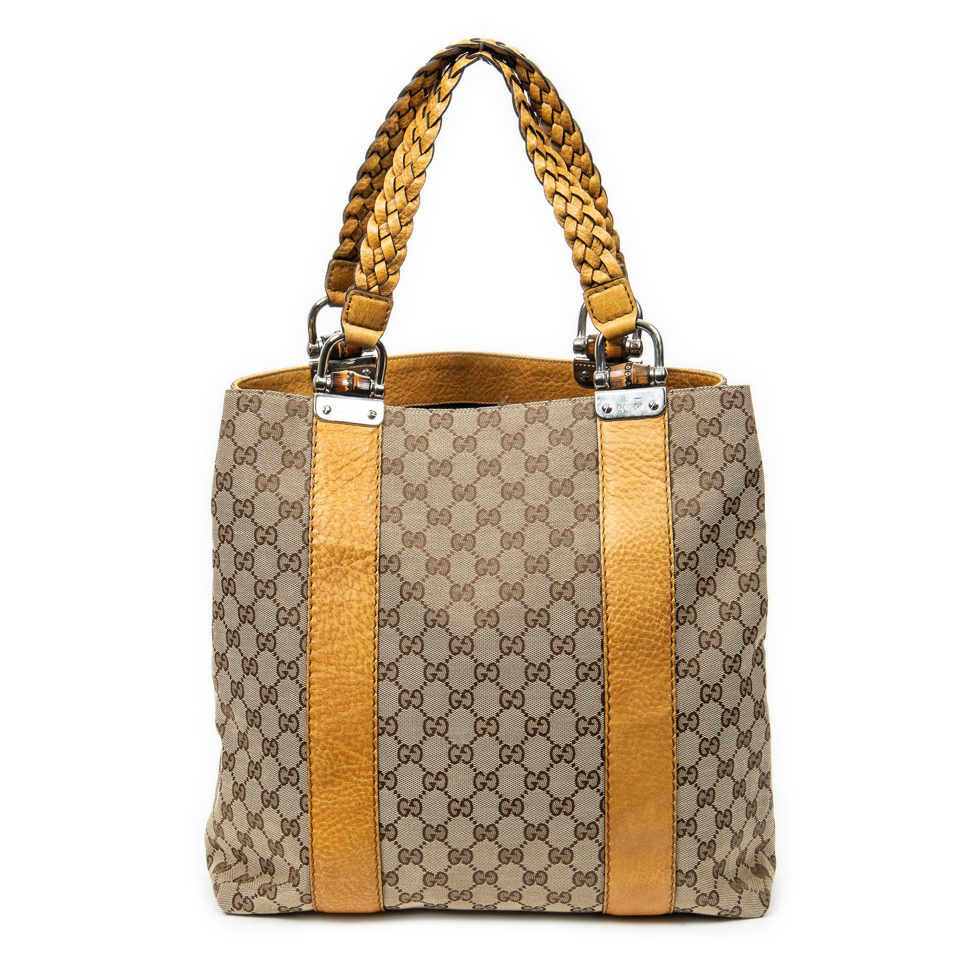 Vertical Bamboo Bar Shopper Tote