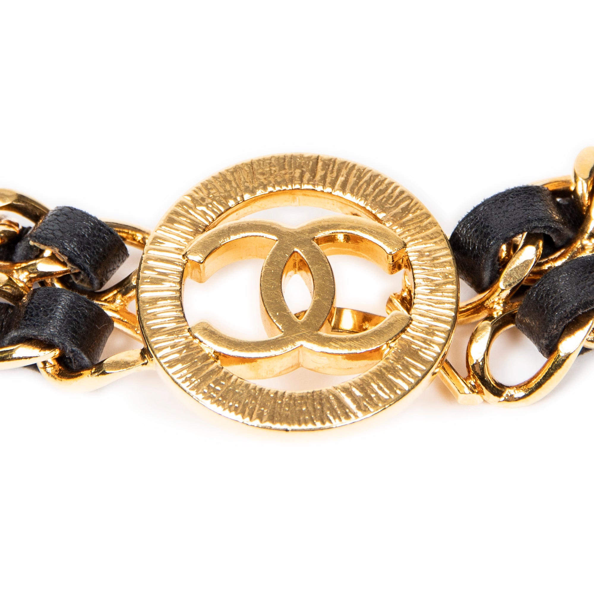 CC Medallion Double Chain Necklace Belt