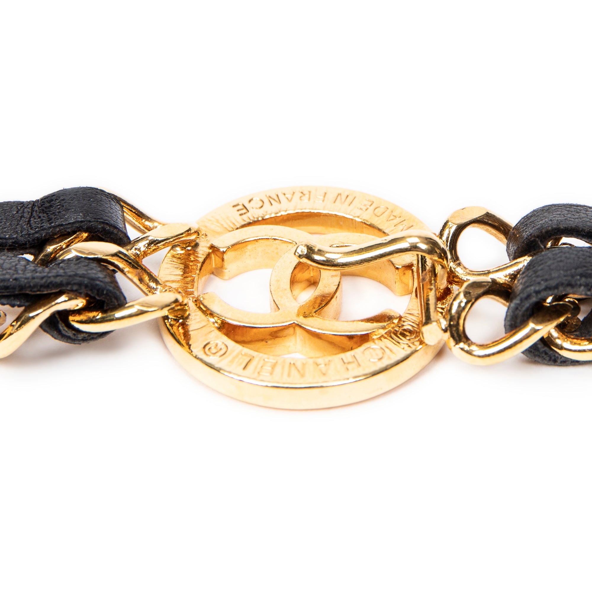 CC Medallion Double Chain Necklace Belt