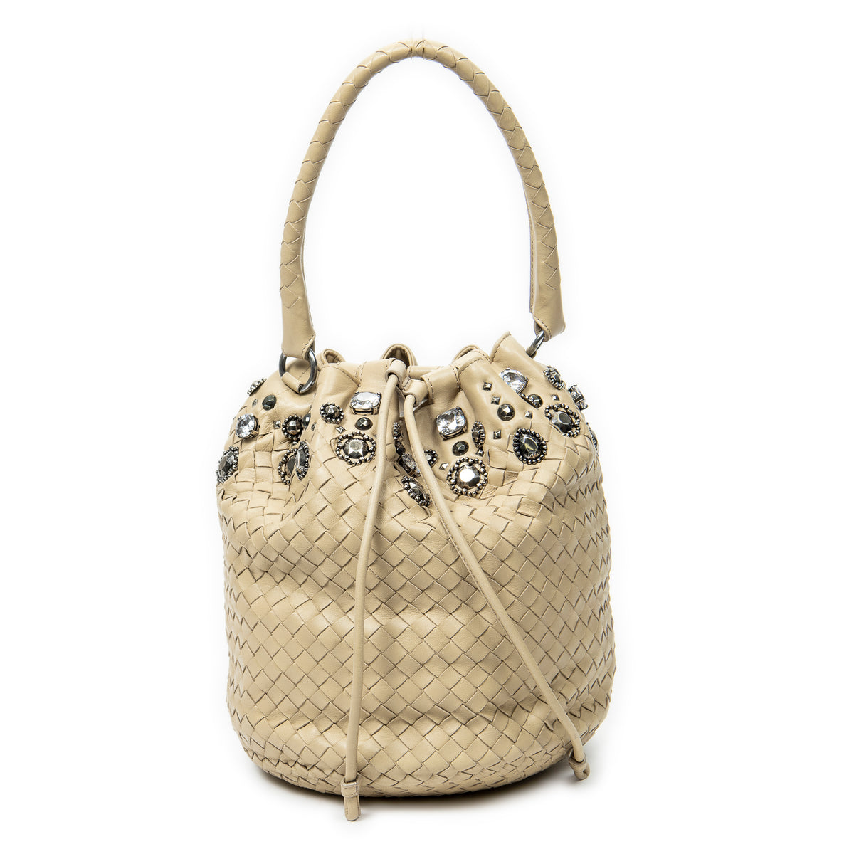 Rhinestone Drawstring Bucket