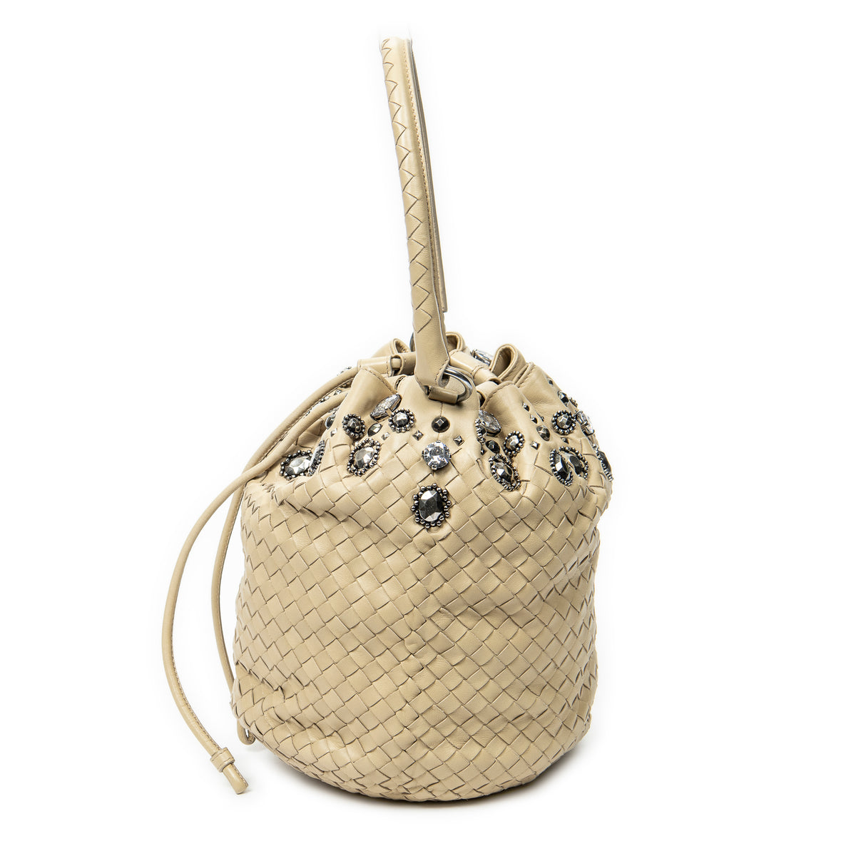 Rhinestone Drawstring Bucket