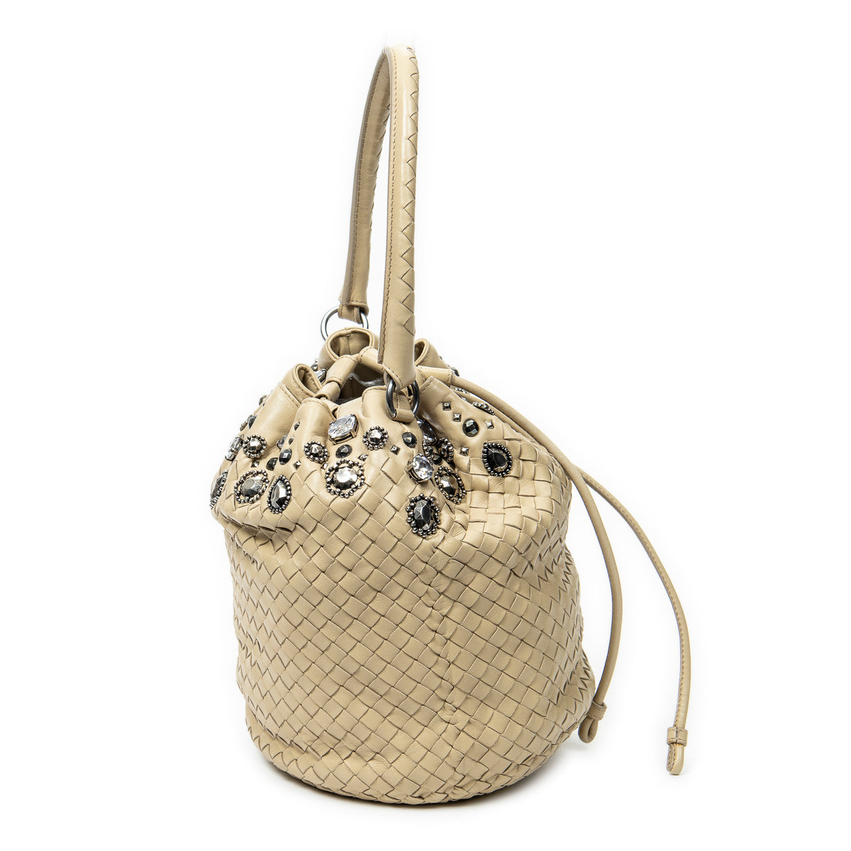 Rhinestone Drawstring Bucket