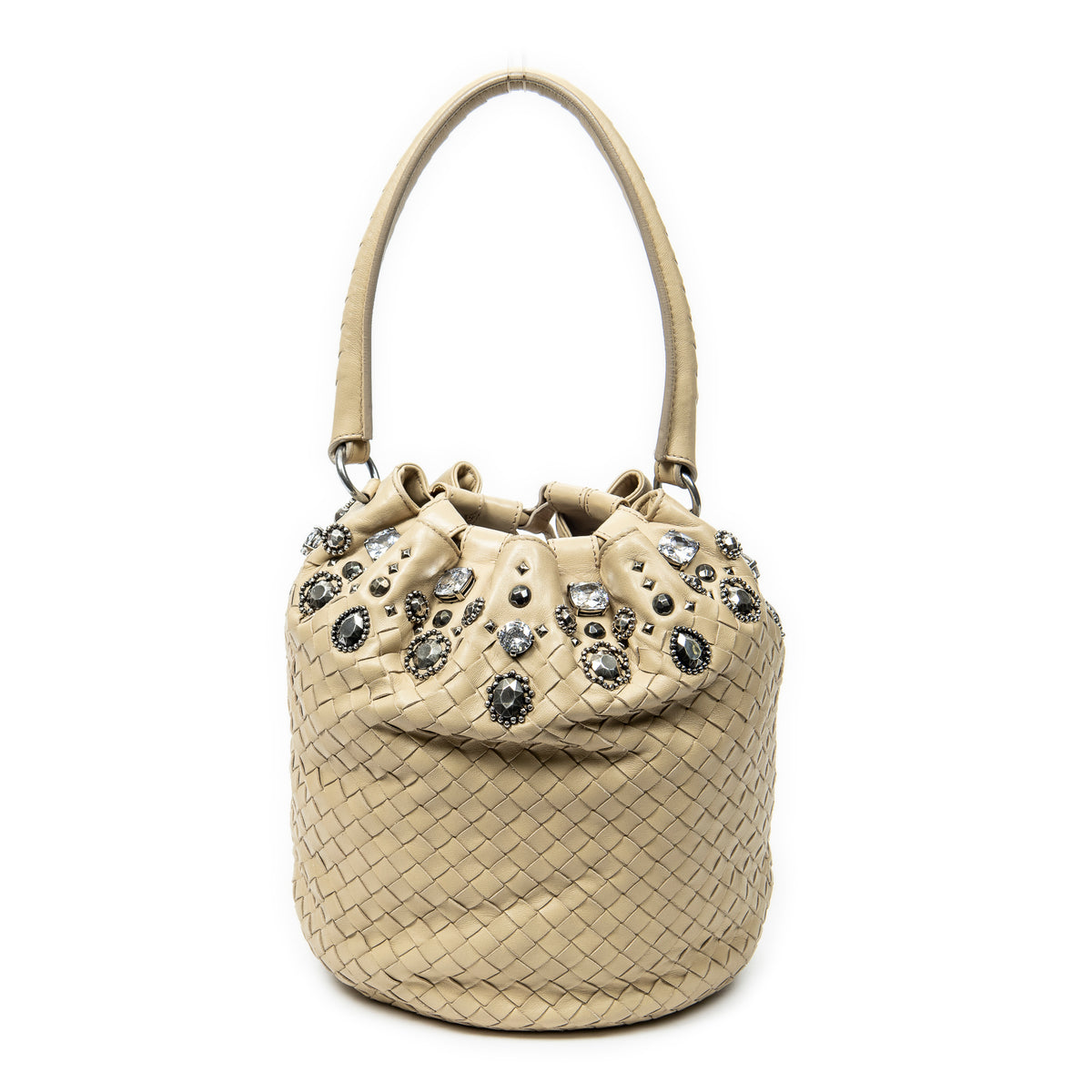 Rhinestone Drawstring Bucket