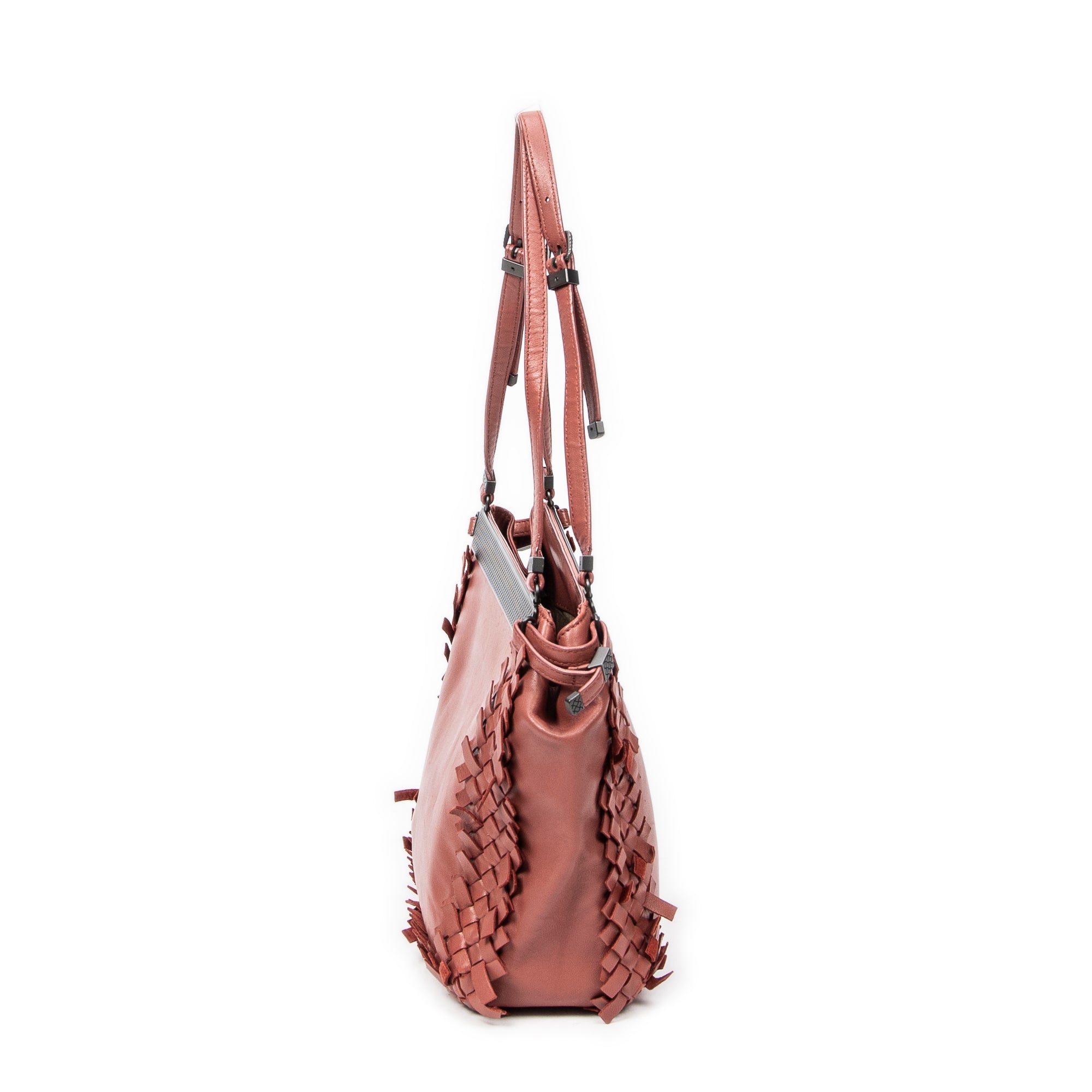 Square Fringe Frame Tote