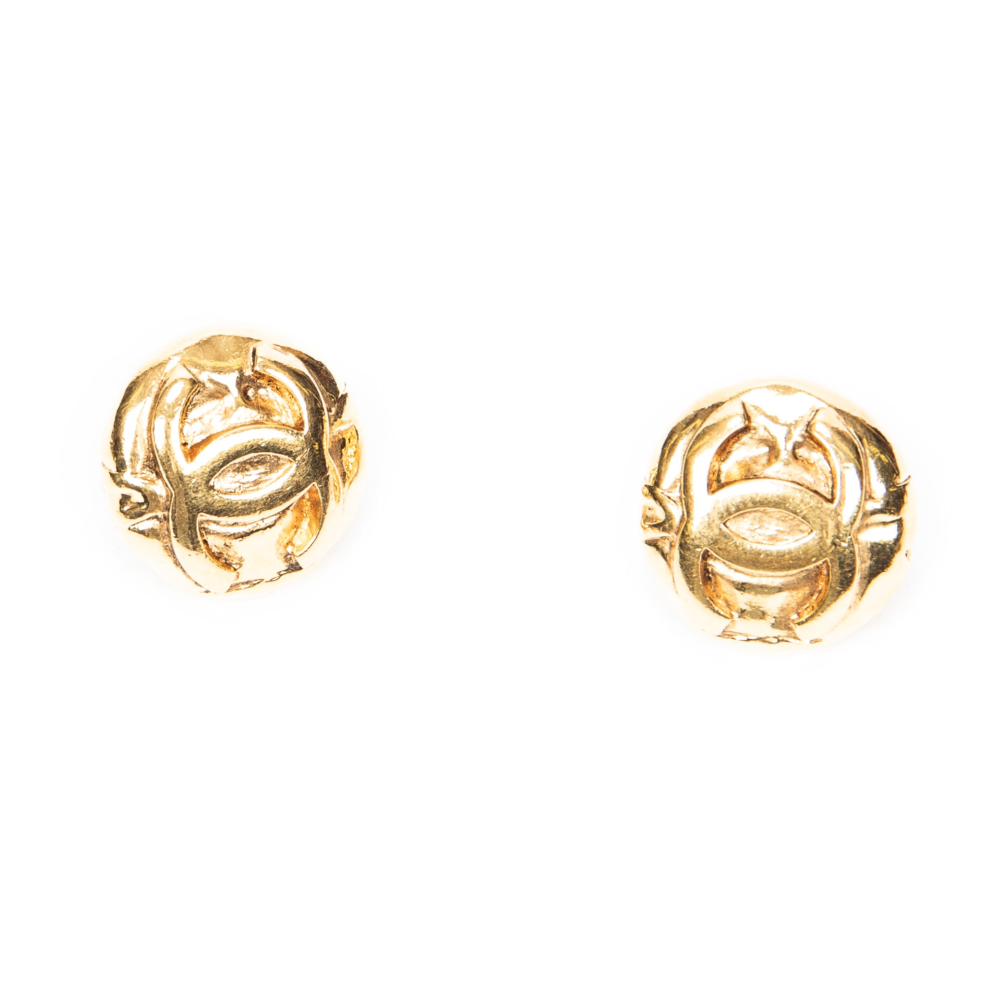 CC Round Clip On Earrings