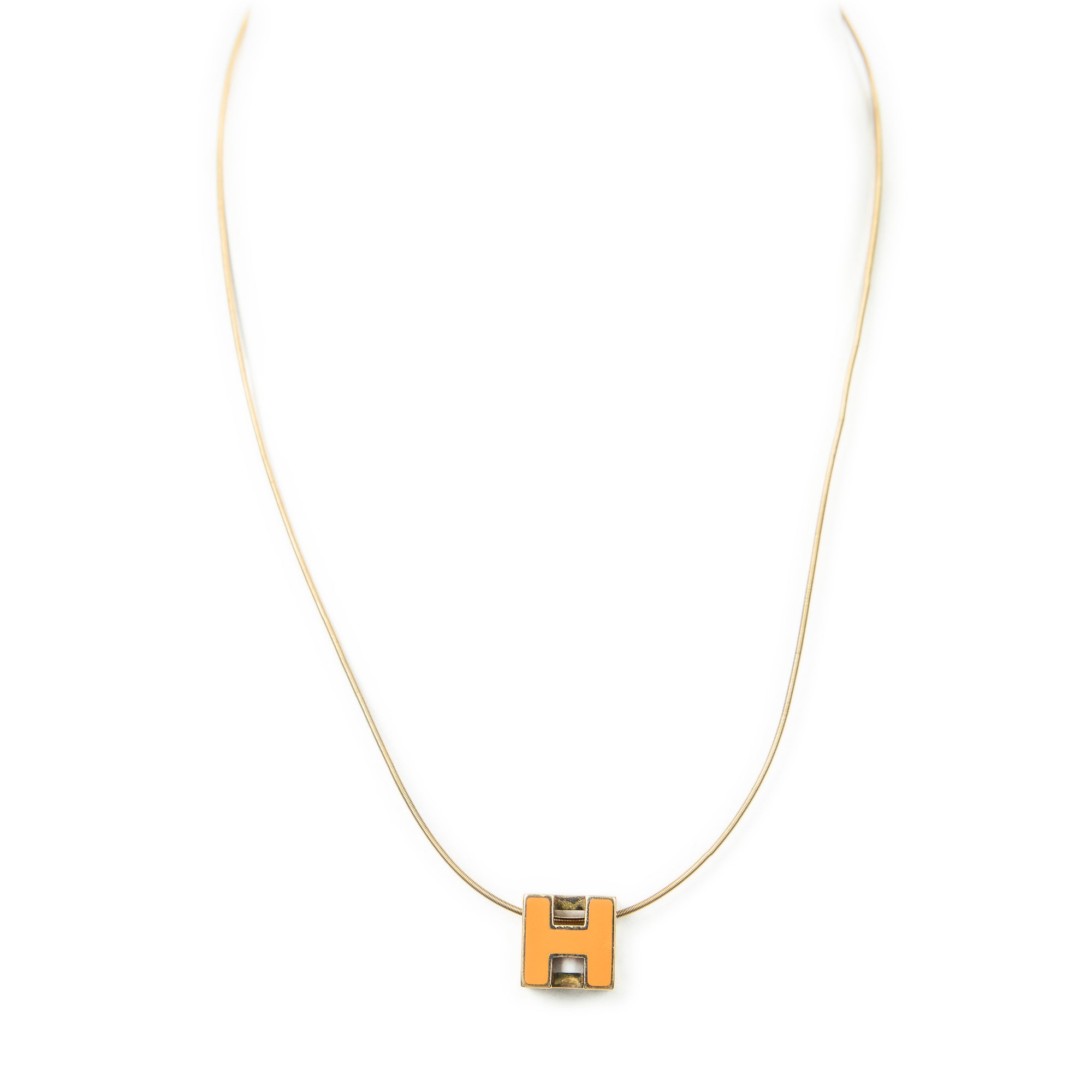 H Cube Pendant Necklace