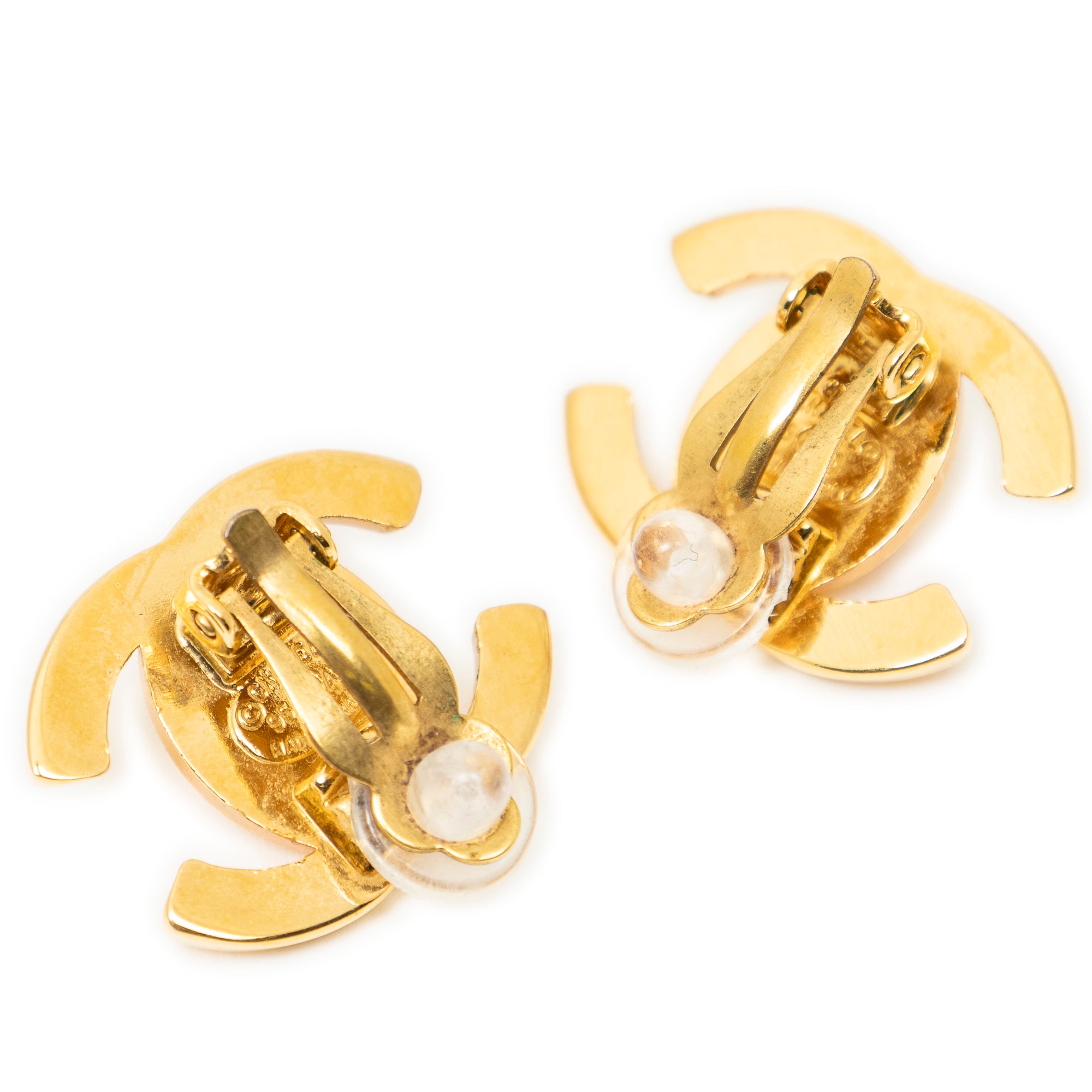 CC Turn Lock Clip On Earrings