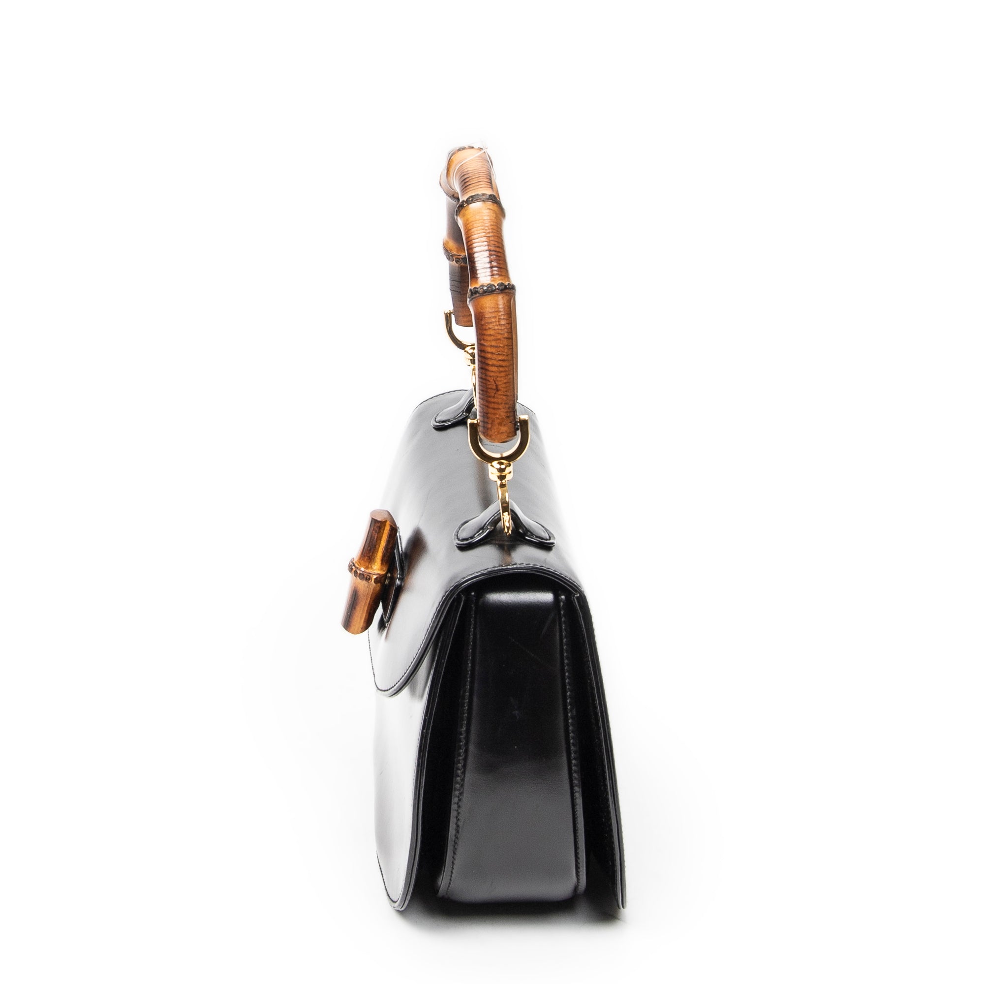 Medium Bamboo Top Handle Flap