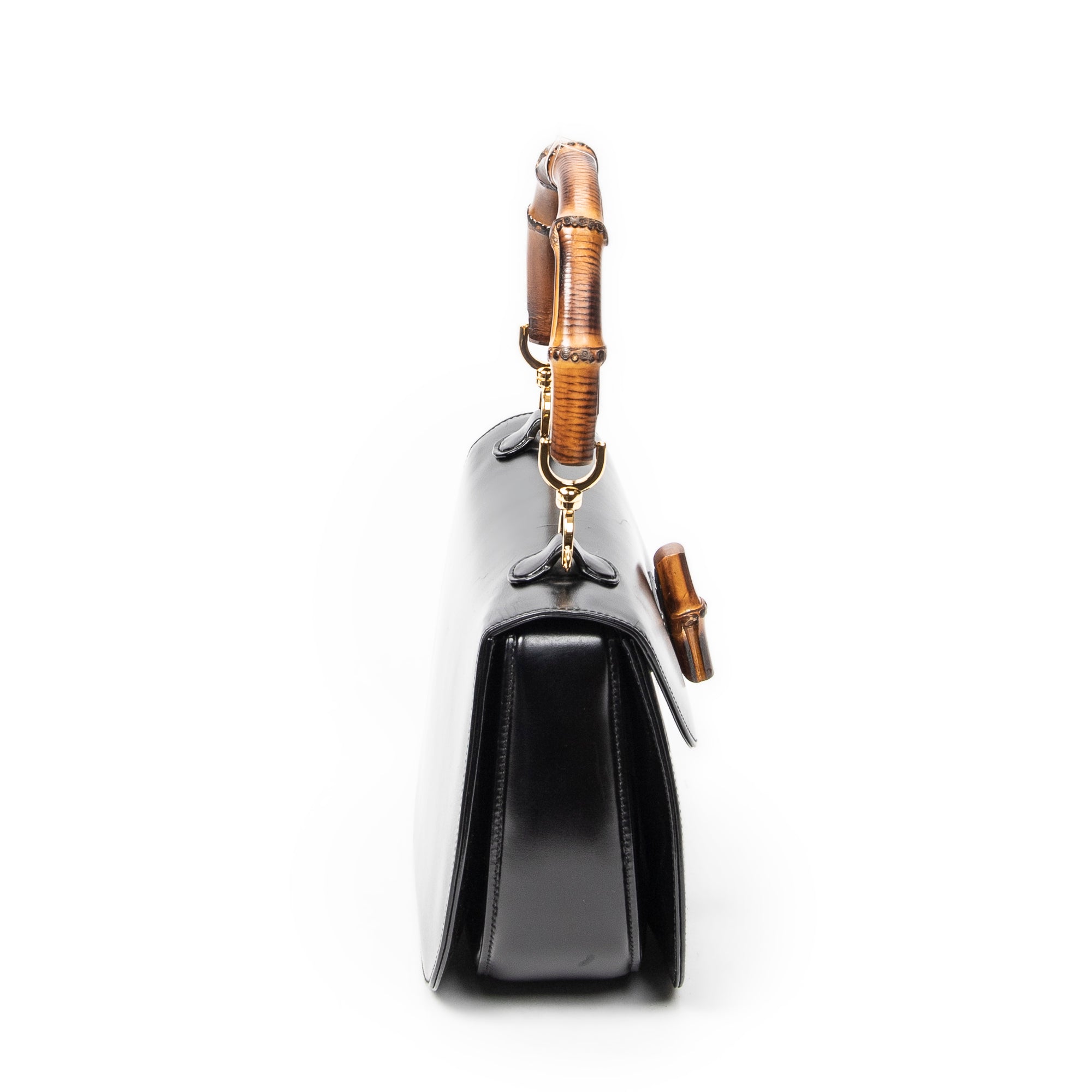 Medium Bamboo Top Handle Flap