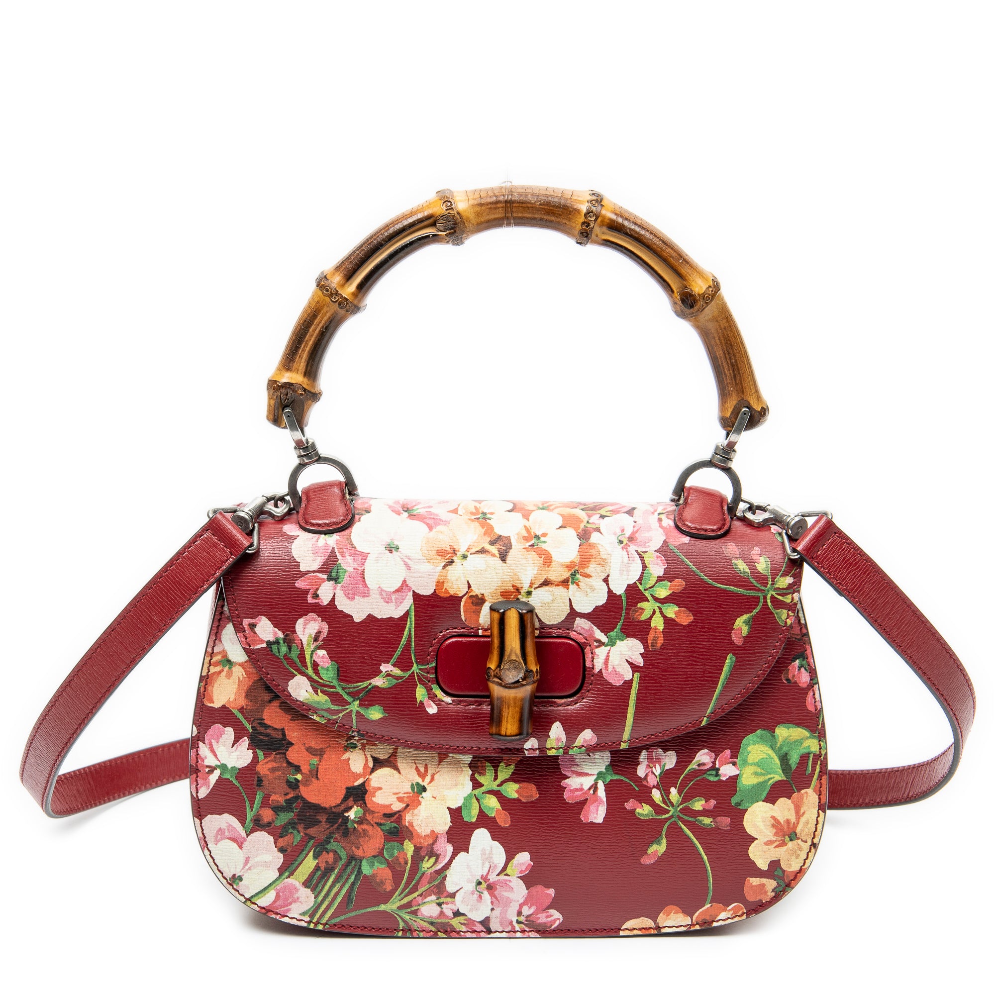 Medium Bamboo Top Handle Flap
