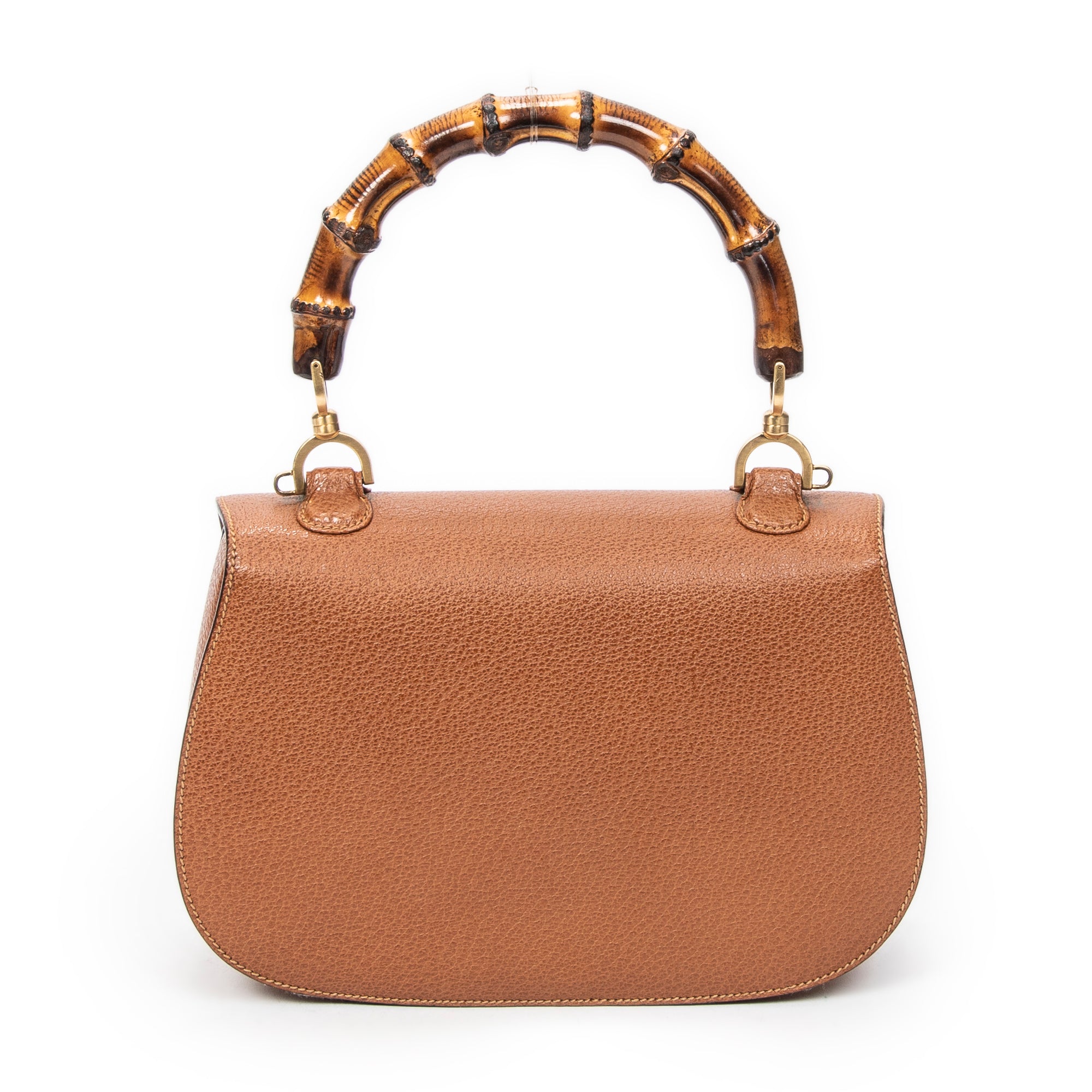 Medium Bamboo Top Handle Flap