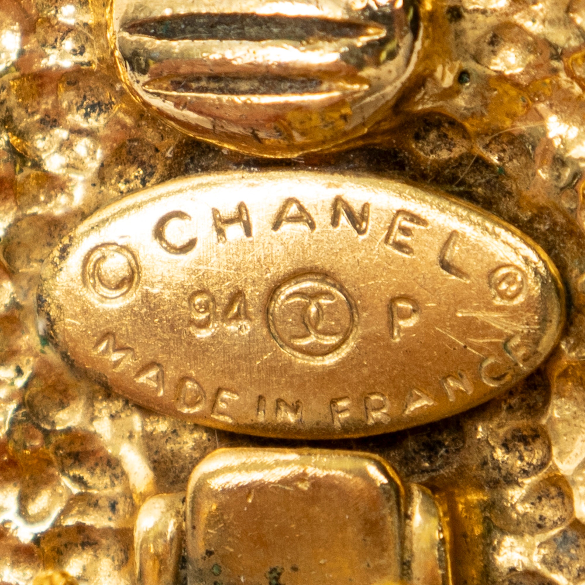 CC Oval Clip On Earrings