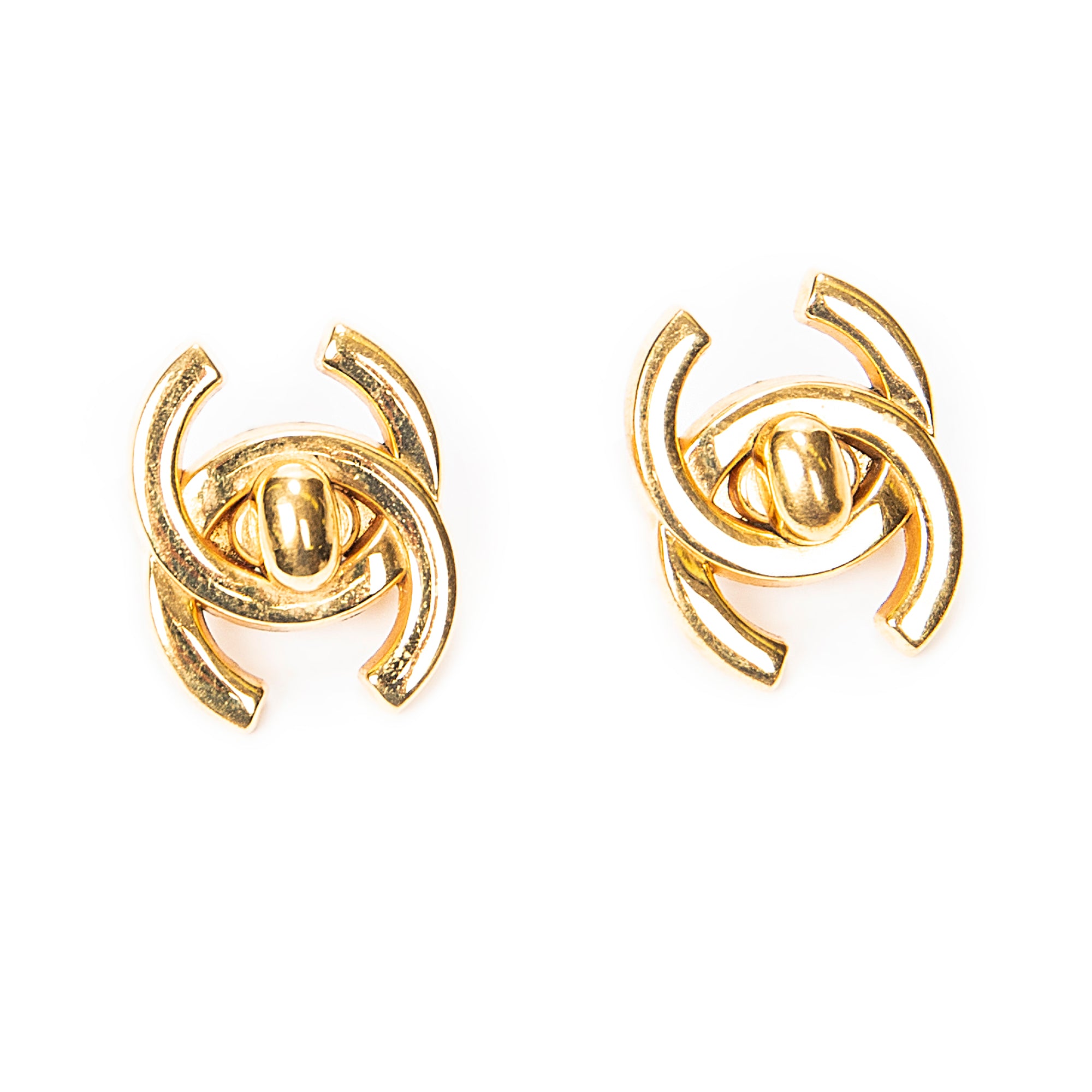 CC Turnlock Clip On Earrings