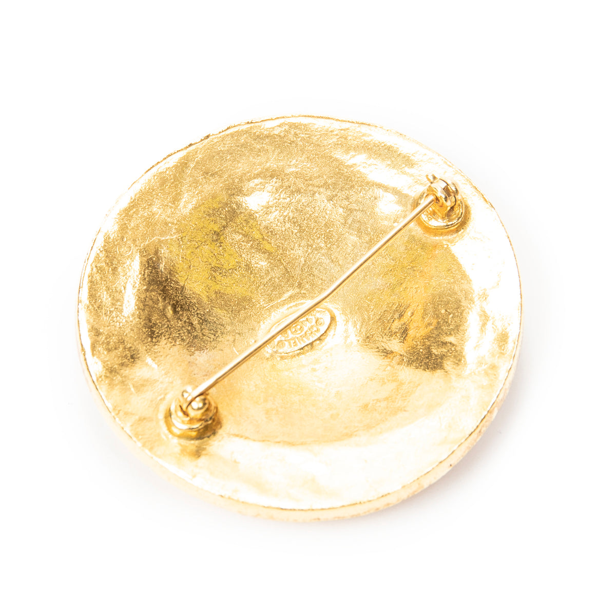 CC Round Medallion Brooch