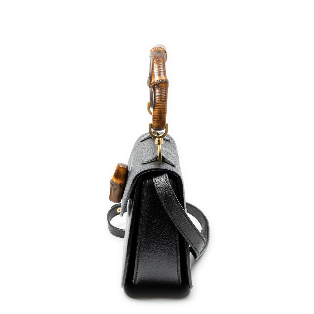 Medium Bamboo Top Handle Flap