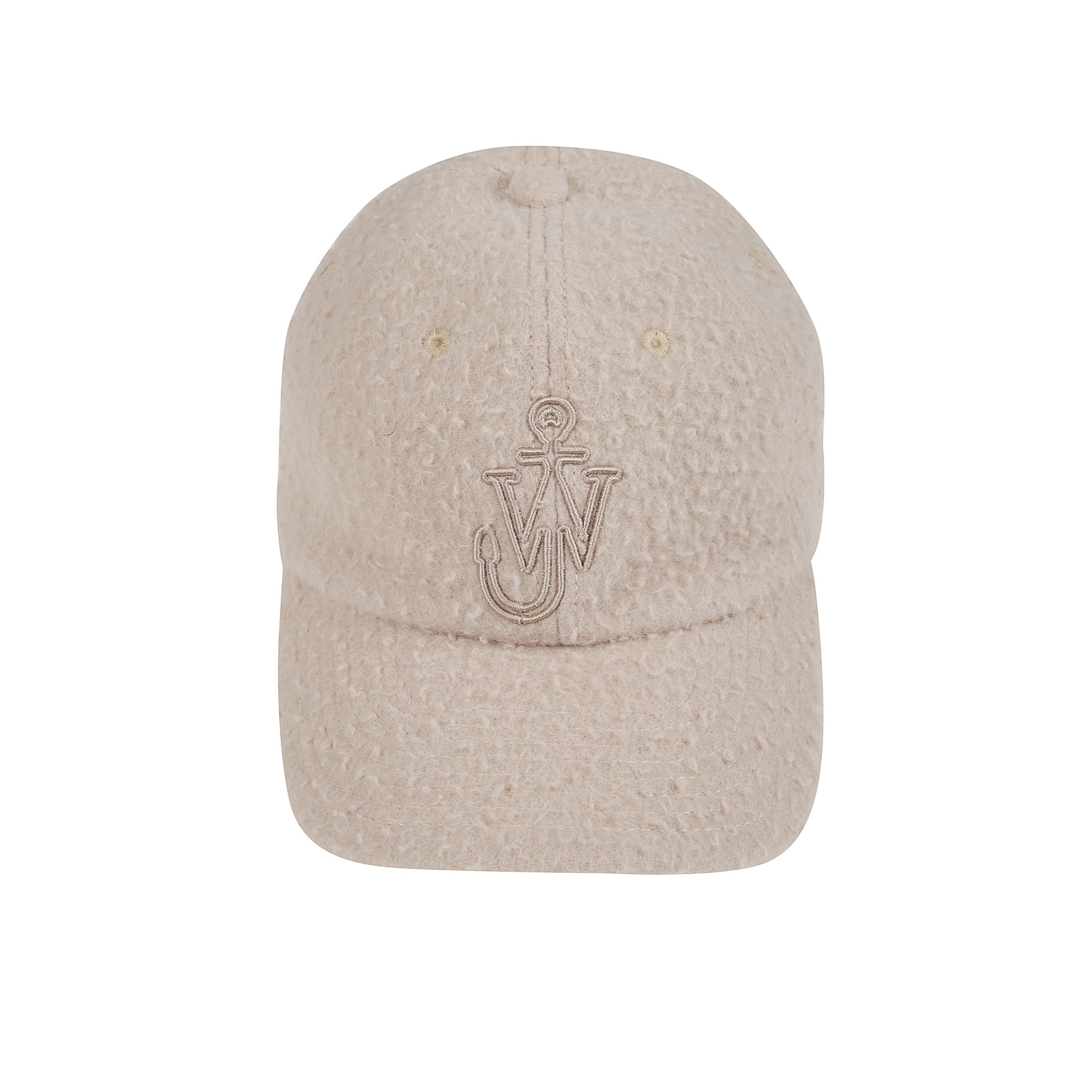 Cappellino da baseball strutturato realizzato in cotone. logo jw anderson ricamato sul davanti. chiusura regolabile sul retro con accessori a marchio e cinturino interno con branding.