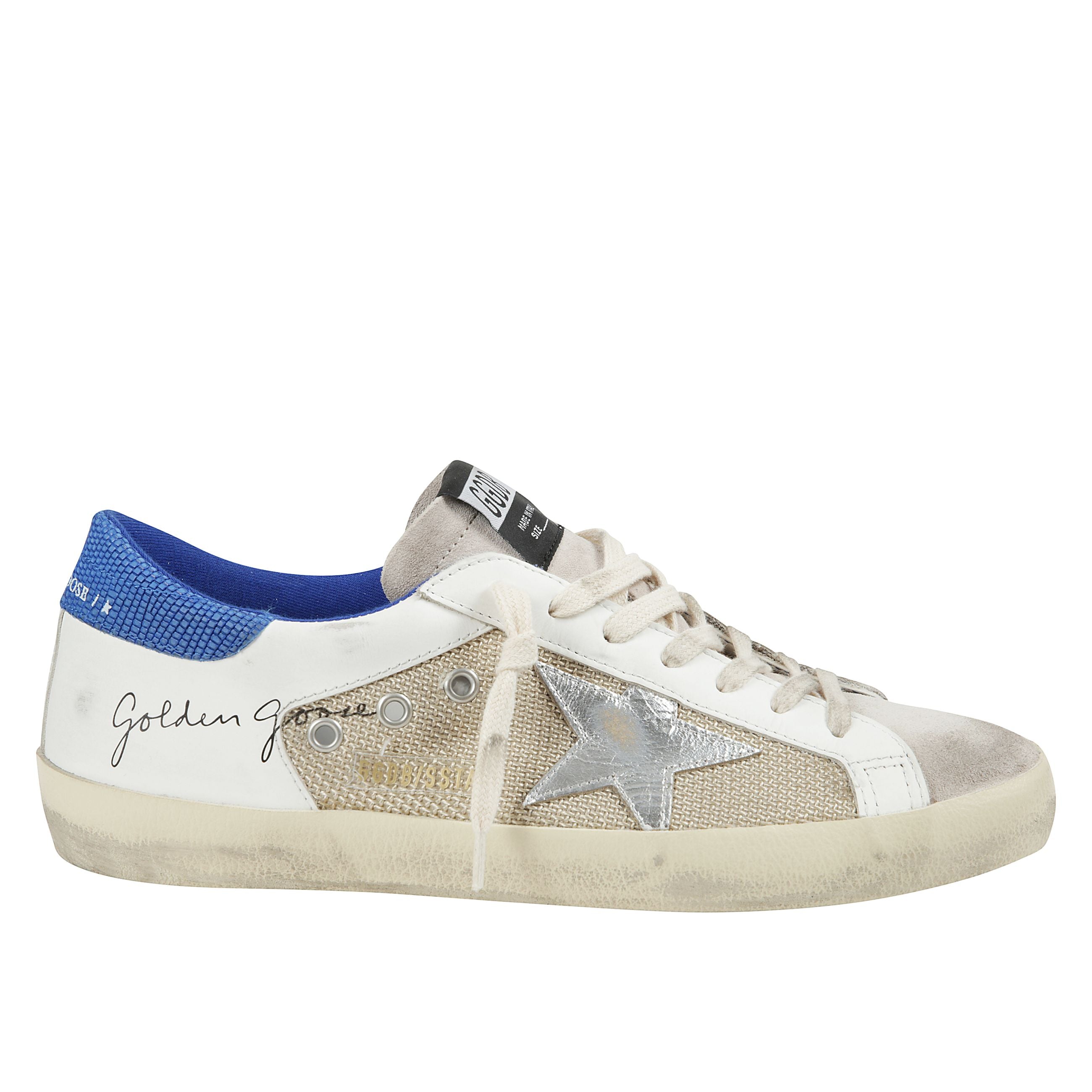 Sneakers super-star in pelle, inserti in mesh laterali