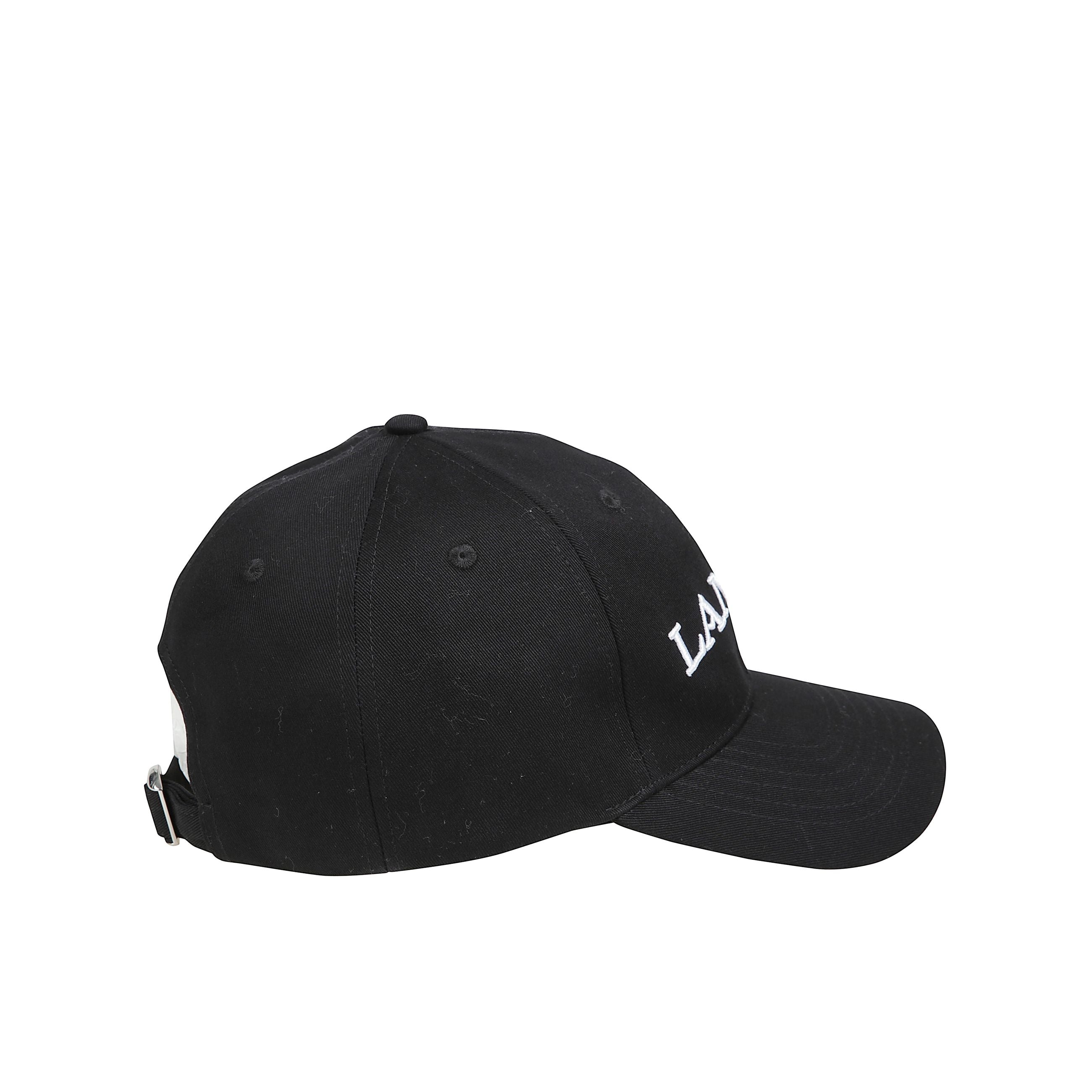 Berretto di cotone con logo ricamato sul davanti