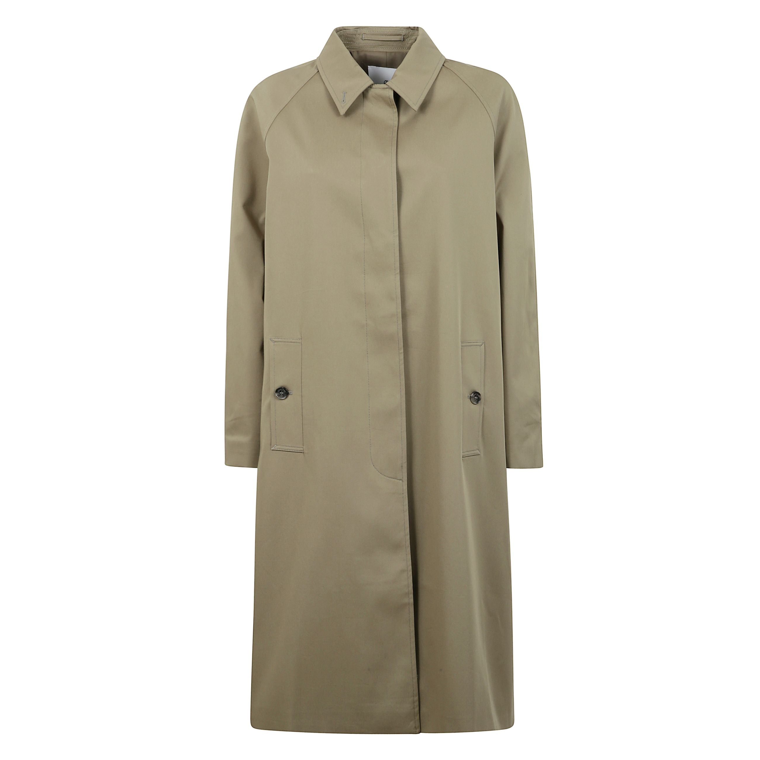 Trench in twill di cotone elasticizzato resistente all'acqua oversize.
